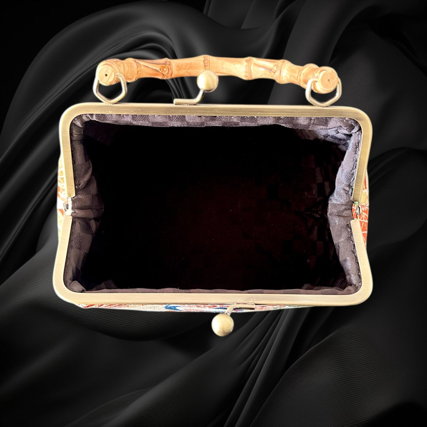 着物リメイクバンブーバッグ [No.1626]