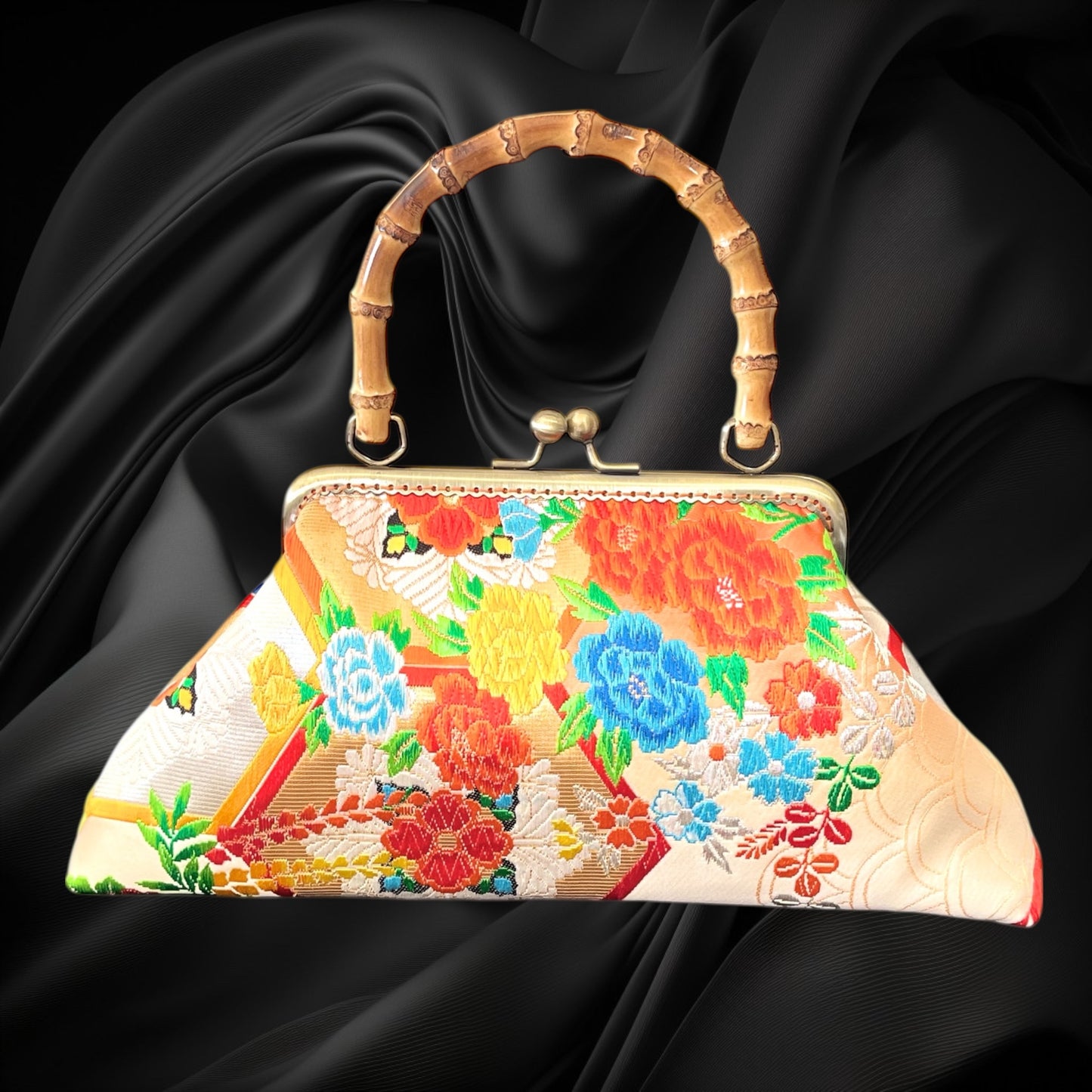 着物リメイクバンブーバッグ [No.1638]