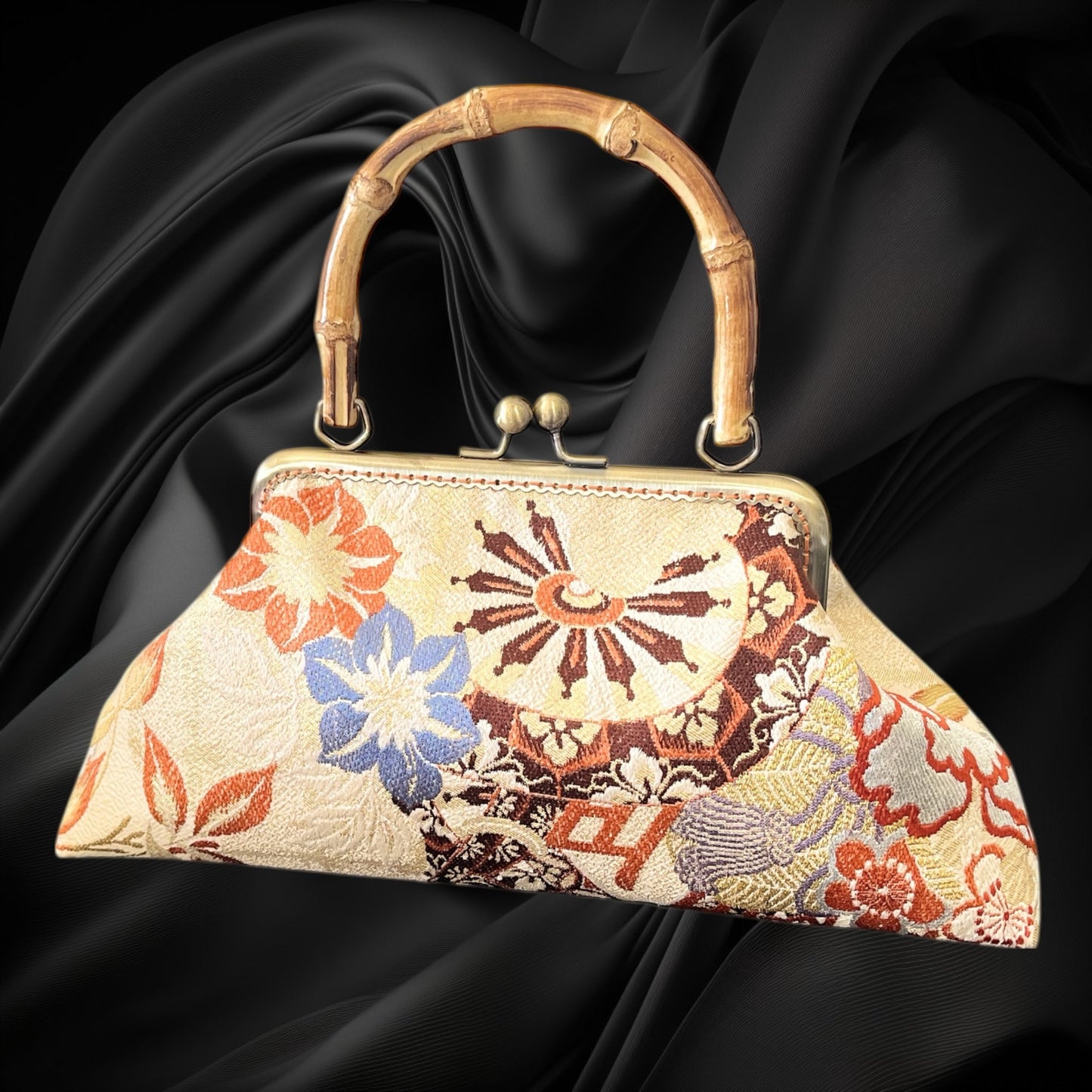 着物リメイクバンブーバッグ [No.1637]