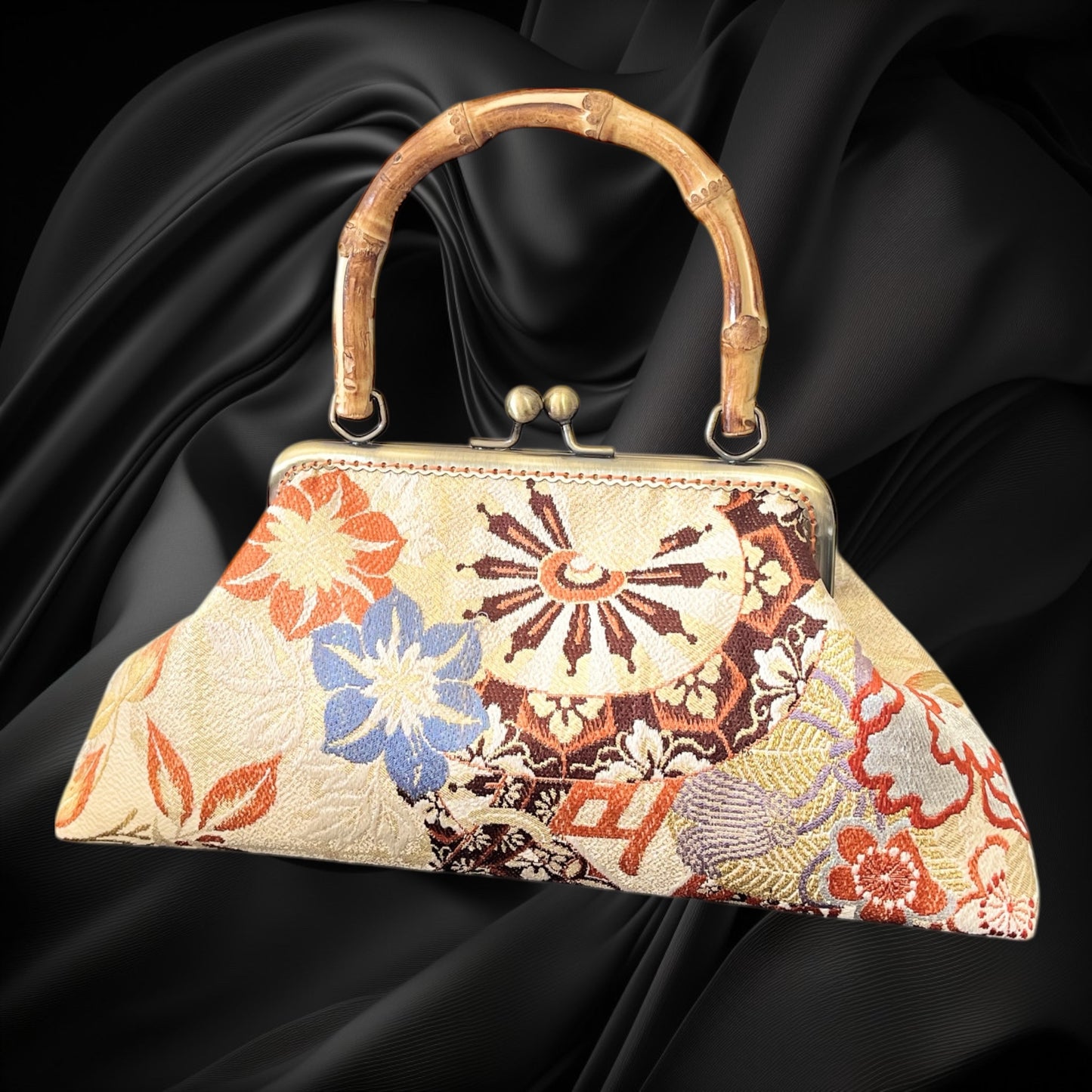 着物リメイクバンブーバッグ [No.1637]