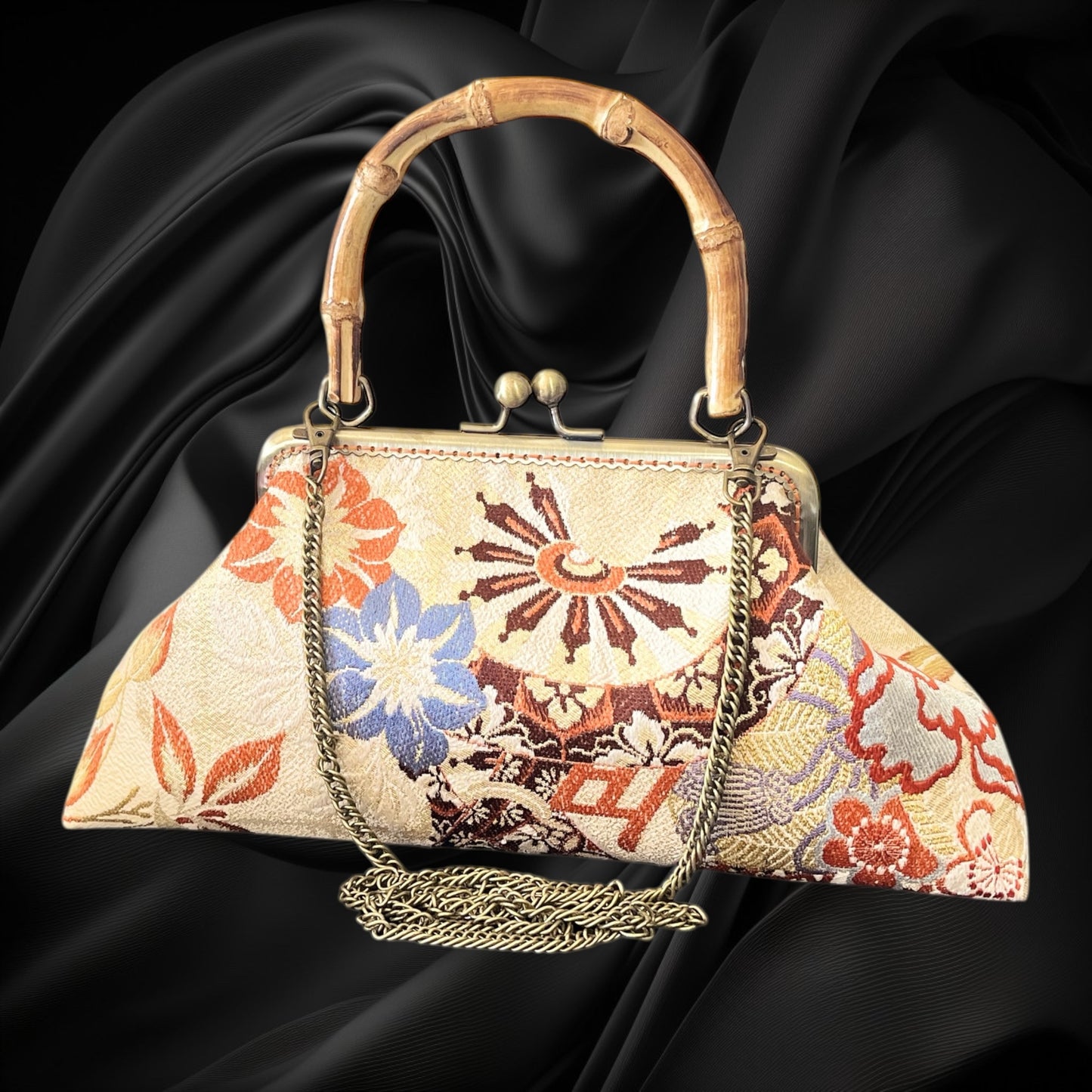 着物リメイクバンブーバッグ [No.1637]