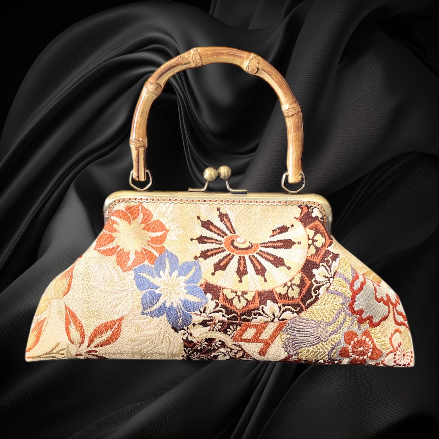 着物リメイクバンブーバッグ [No.1637]