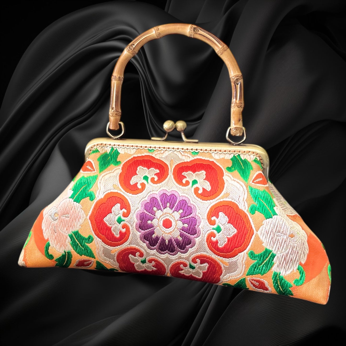 着物リメイクバンブーバッグ [No.1636]