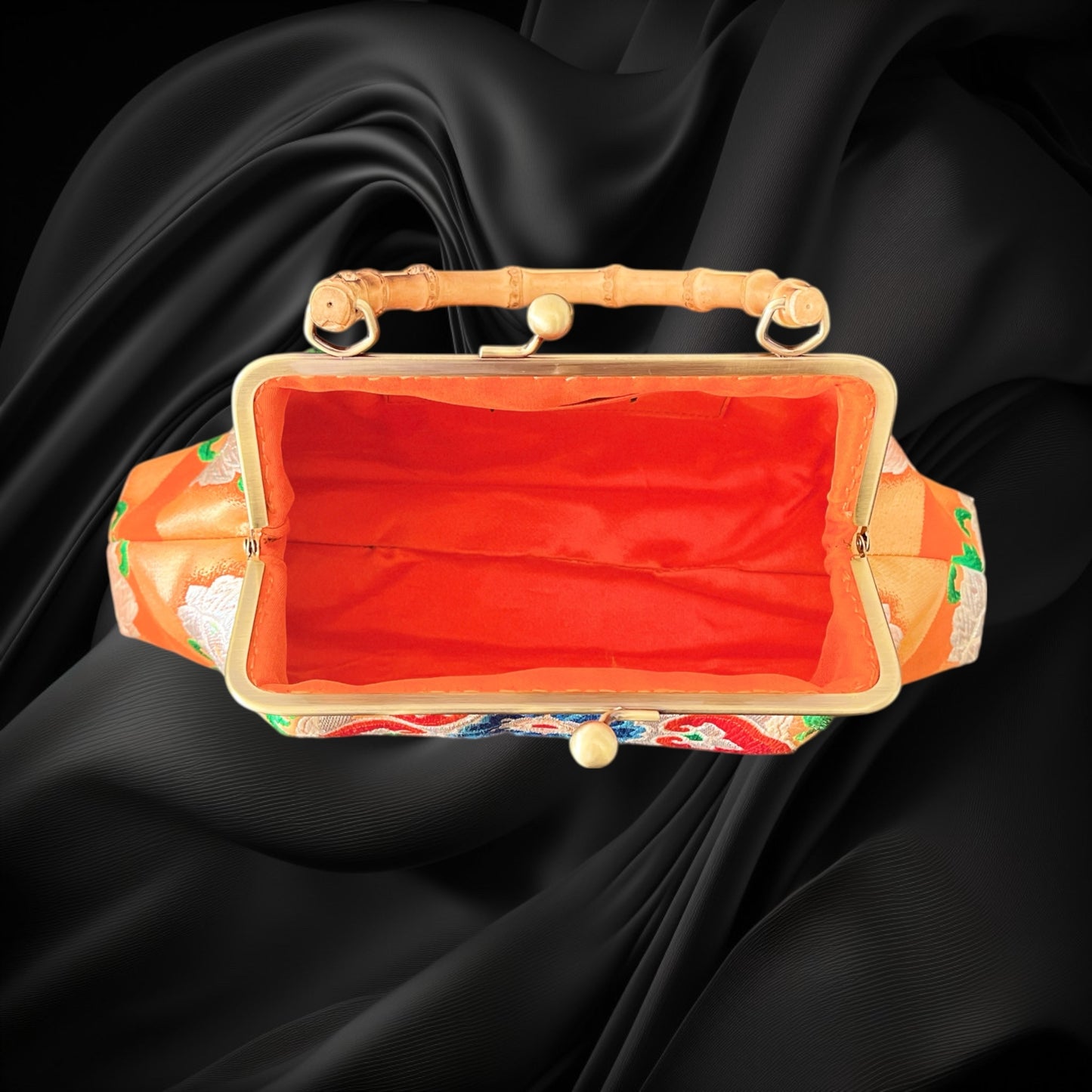 着物リメイクバンブーバッグ [No.1636]