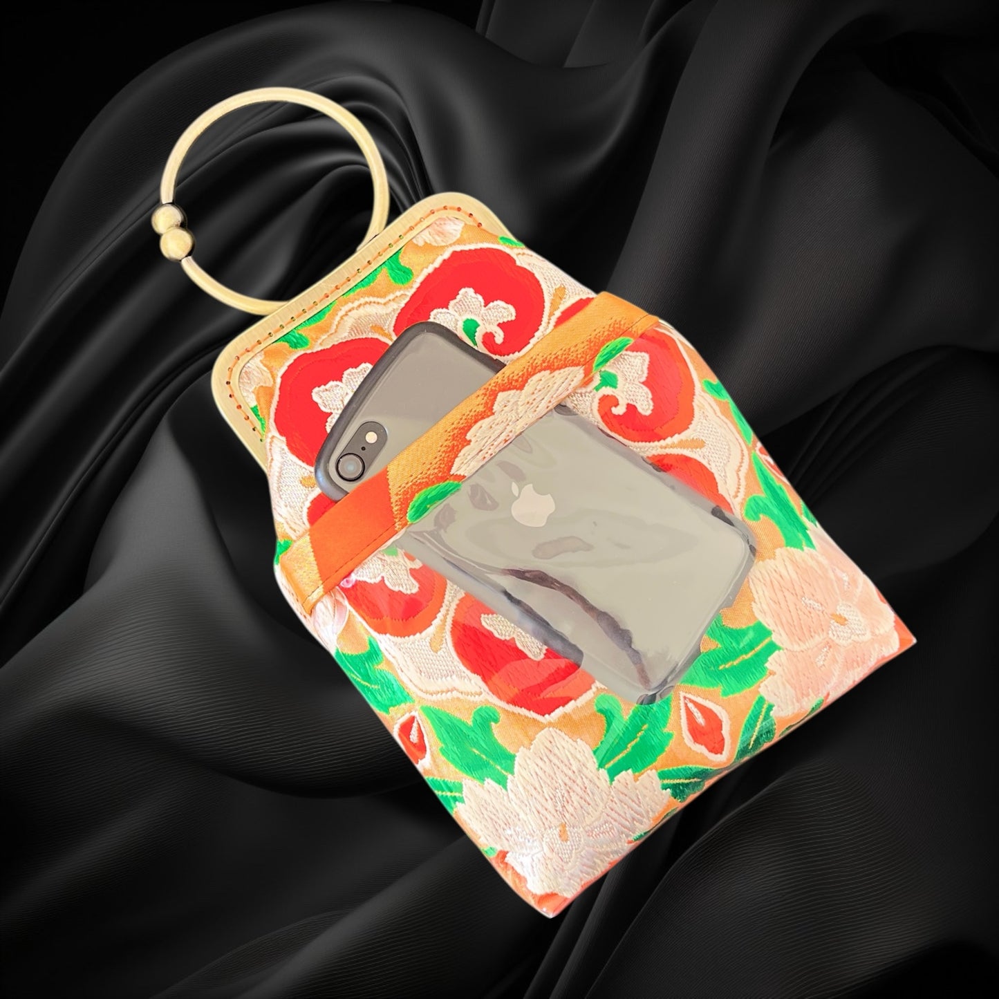 着物サコッシュ  スマホバッグ  [No.1640]