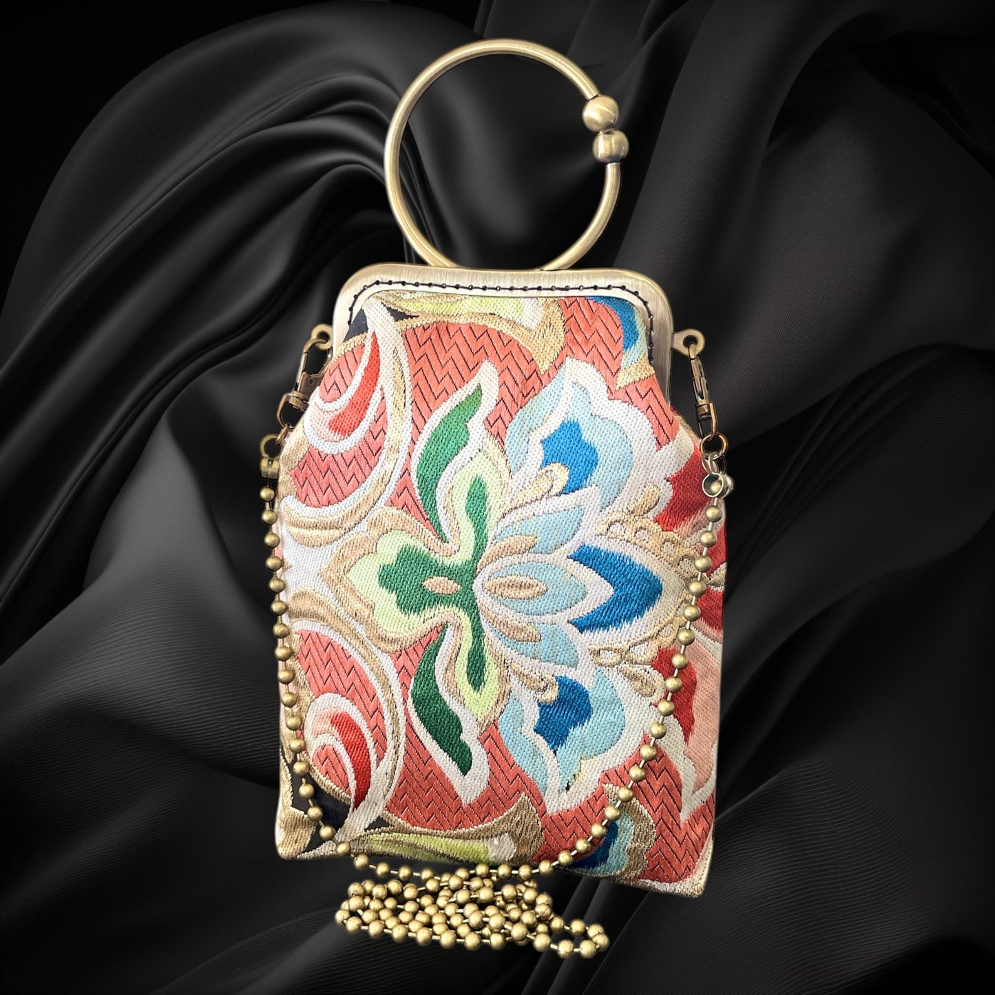 着物サコッシュ  スマホバッグ  [No.1641]