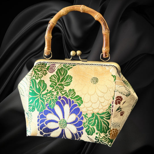 着物リメイクバンブーバッグ [No.1652]