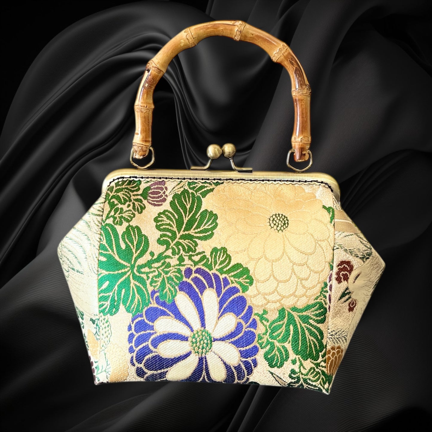 着物リメイクバンブーバッグ [No.1652]