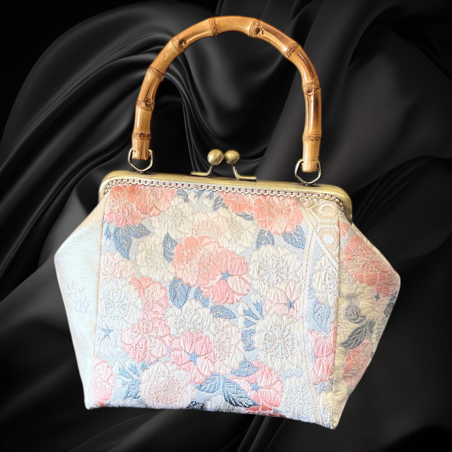 着物リメイクバンブーバッグ [No.1651]