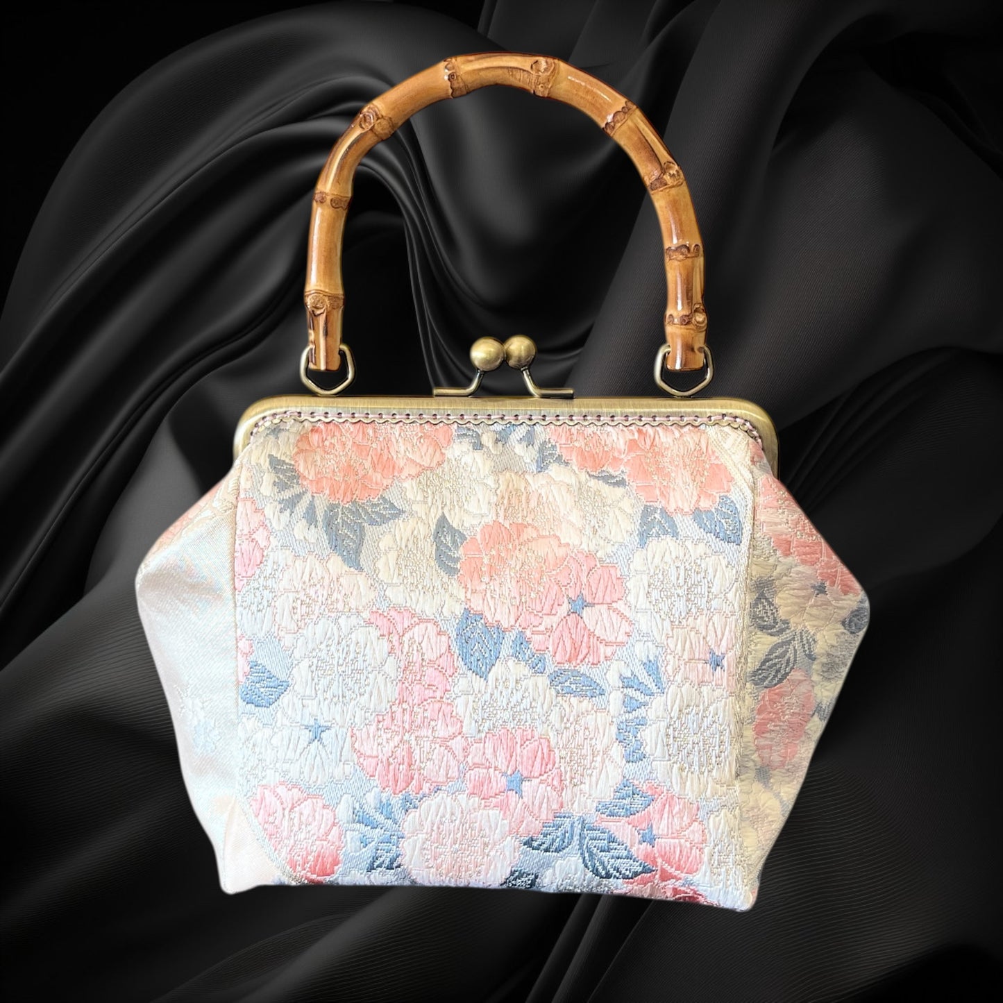 着物リメイクバンブーバッグ [No.1651]