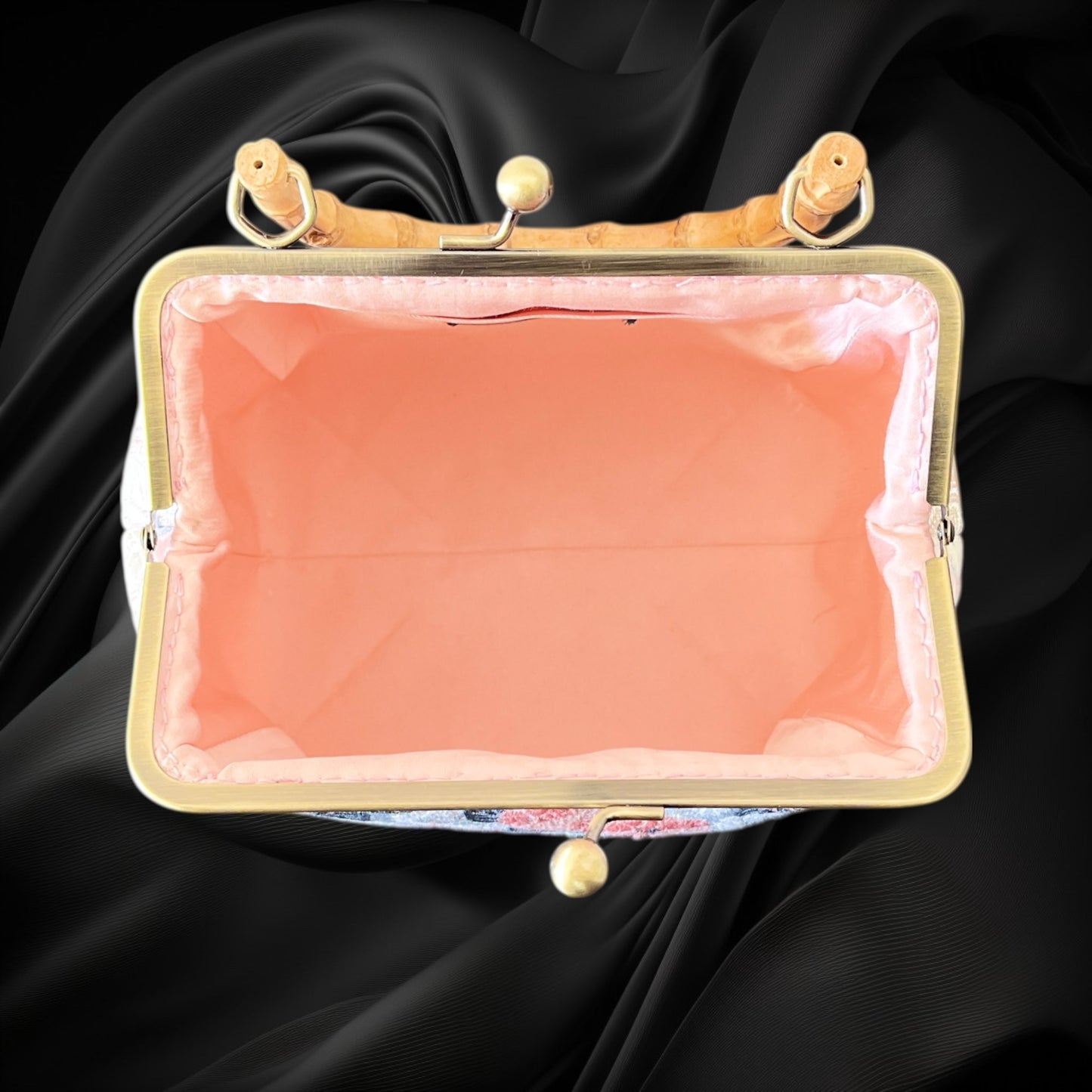 着物リメイクバンブーバッグ [No.1651]