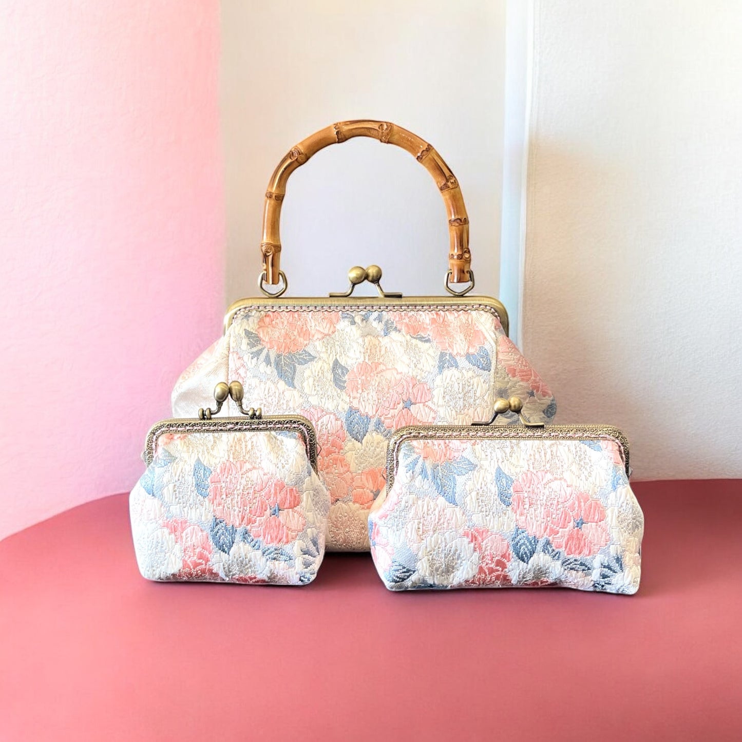 着物リメイクバンブーバッグ [No.1651]