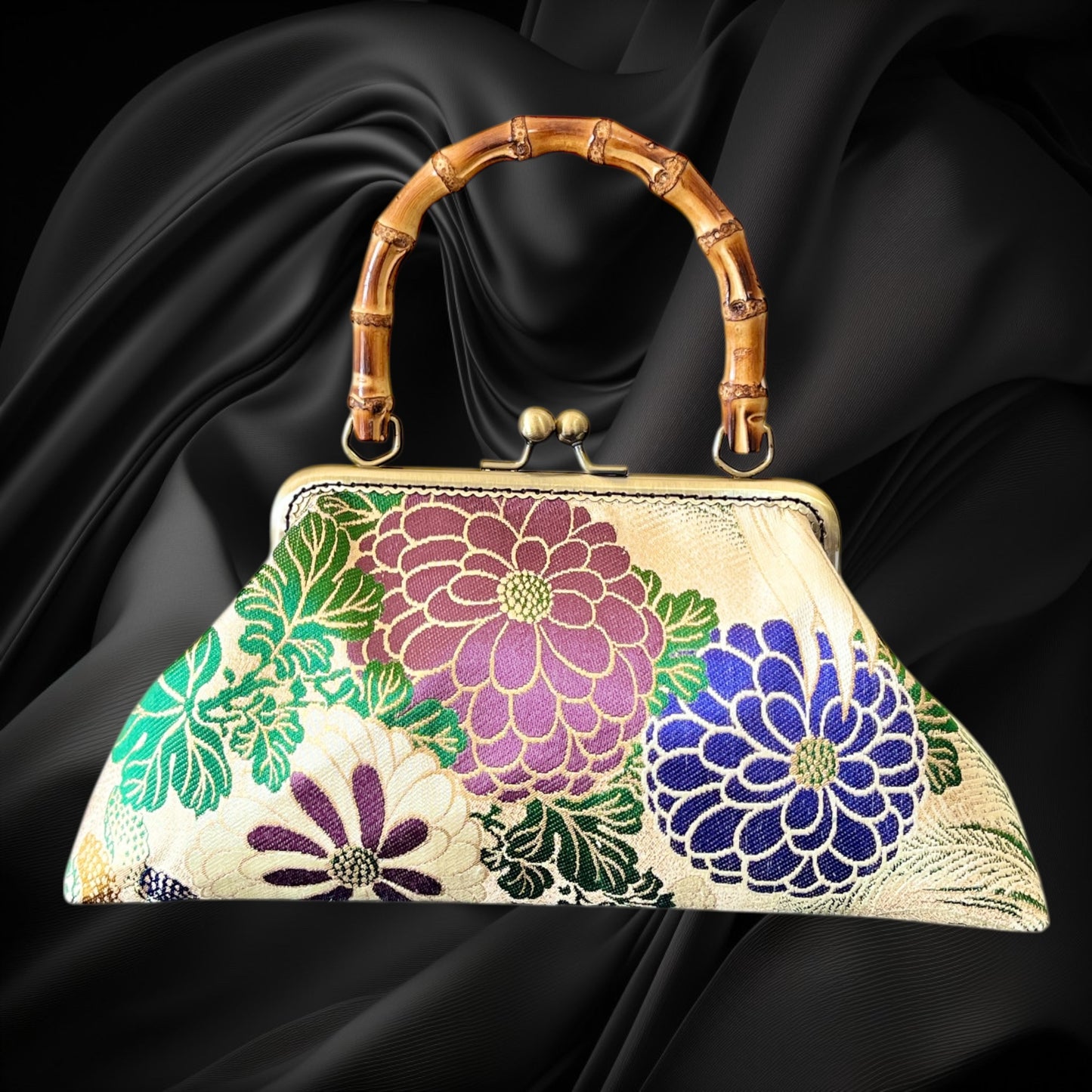 着物リメイクバンブーバッグ [No.1650]