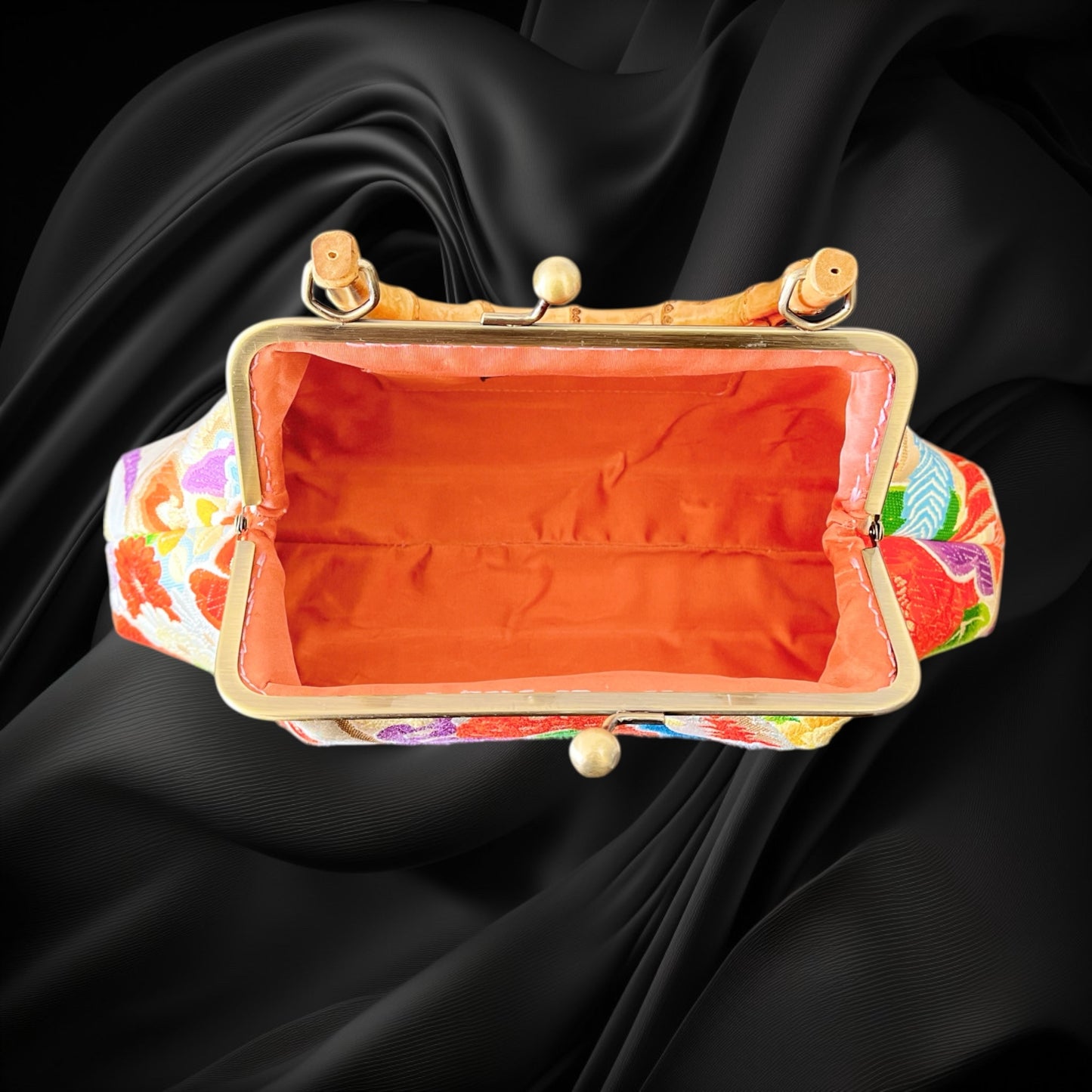 着物リメイクバンブーバッグ [No.1649]