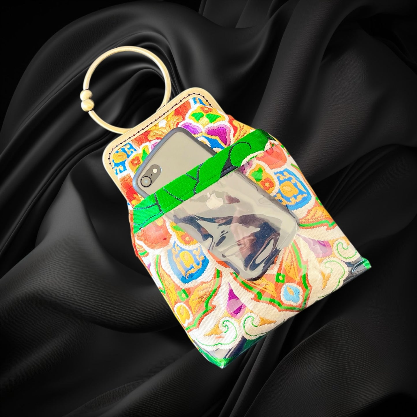 着物サコッシュ  スマホバッグ  [No.1655]