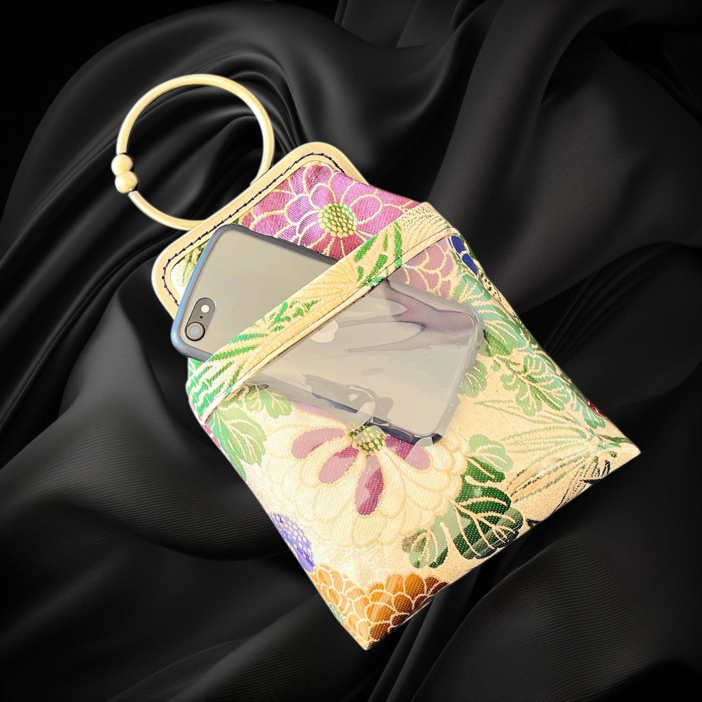 着物サコッシュ  スマホバッグ  [No.1654]