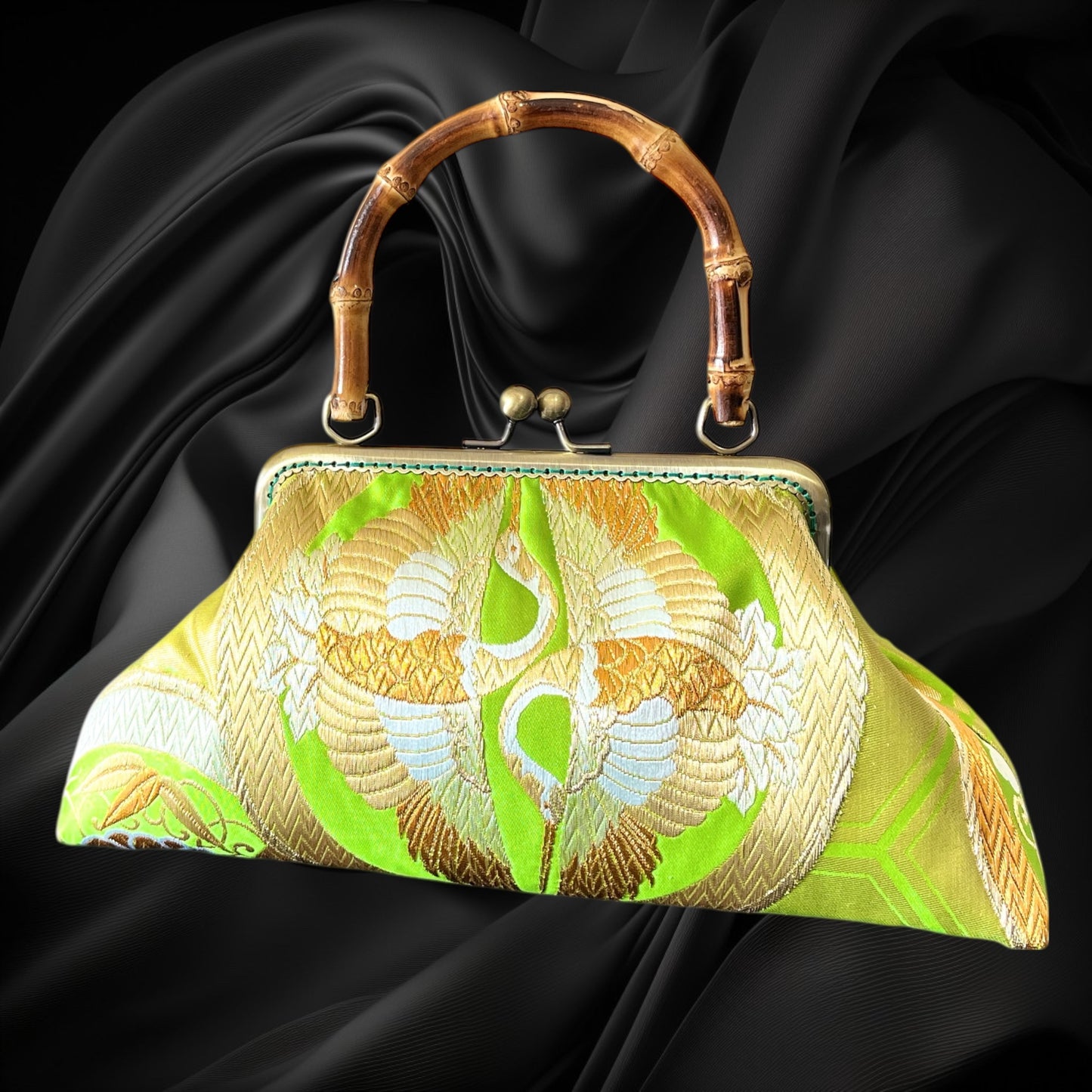 着物リメイクバンブーバッグ [No.1670]