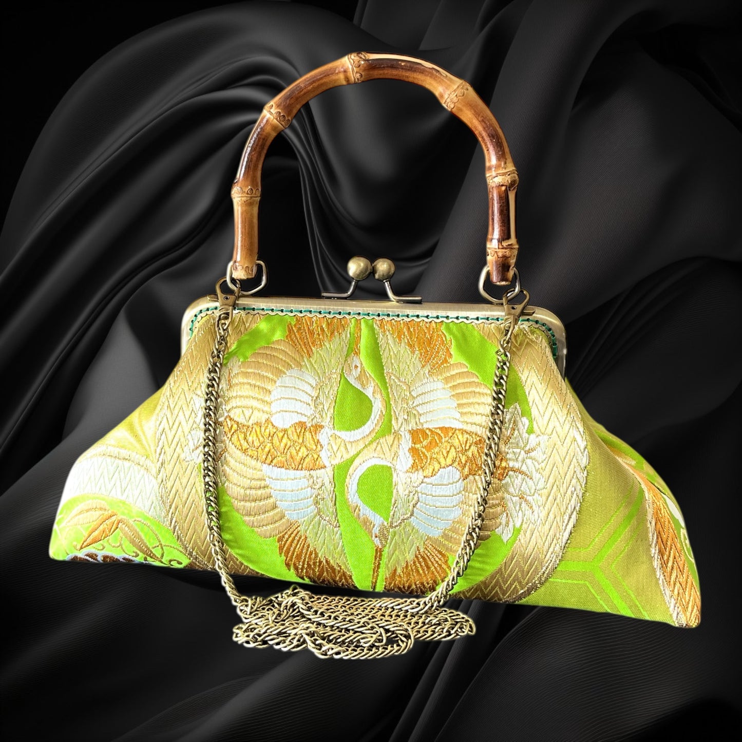 着物リメイクバンブーバッグ [No.1670]