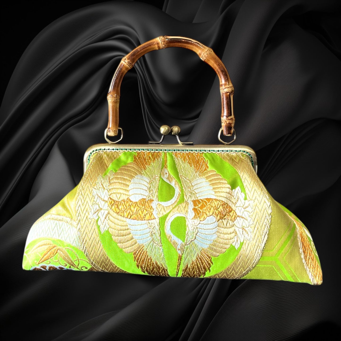 着物リメイクバンブーバッグ [No.1670]