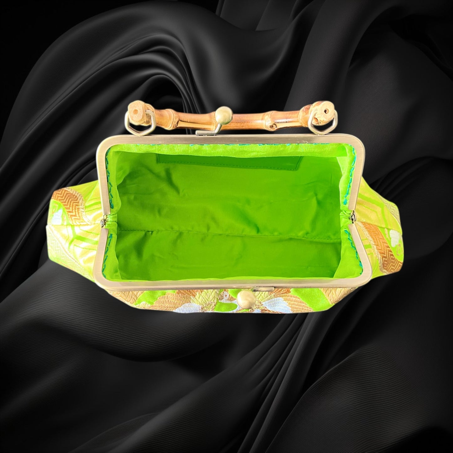 着物リメイクバンブーバッグ [No.1670]