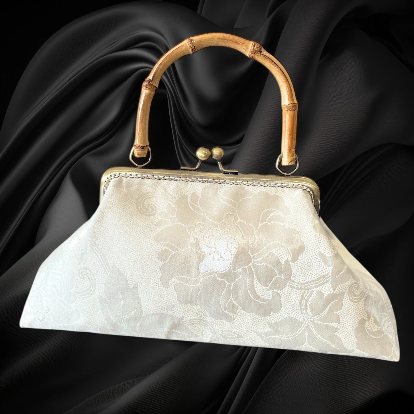 着物リメイクバンブーバッグ [No.1669]