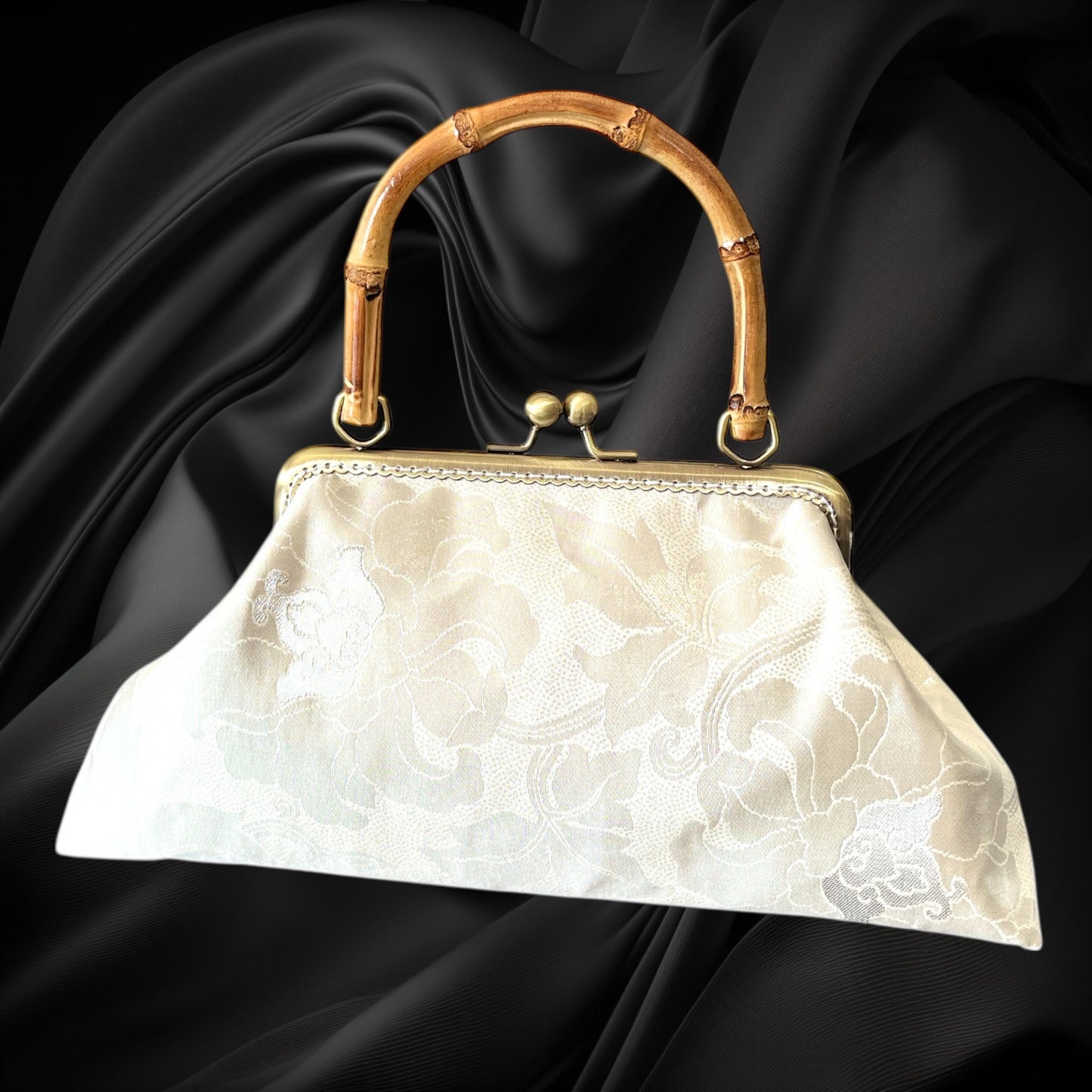 着物リメイクバンブーバッグ [No.1669]