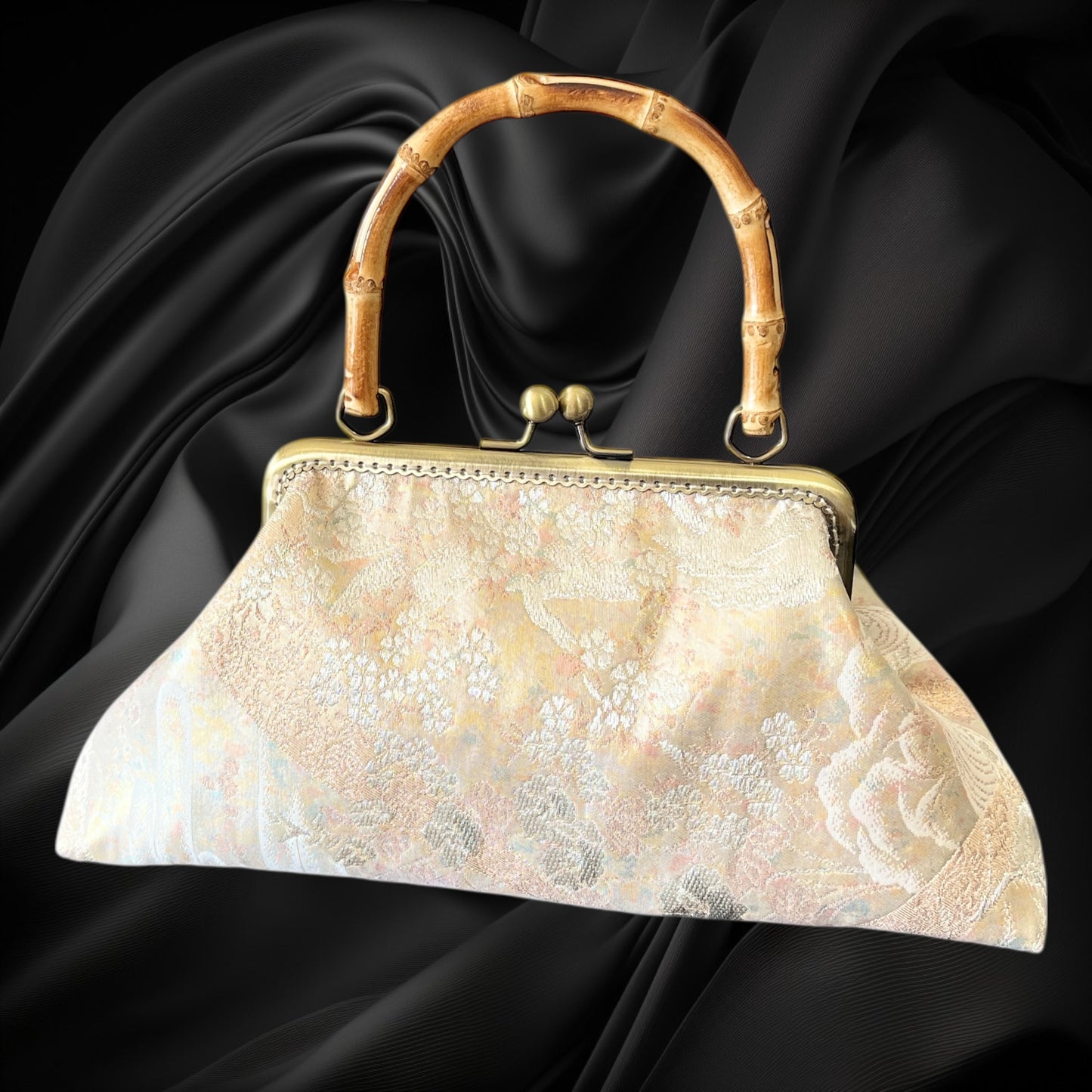 着物リメイクバンブーバッグ [No.1668]