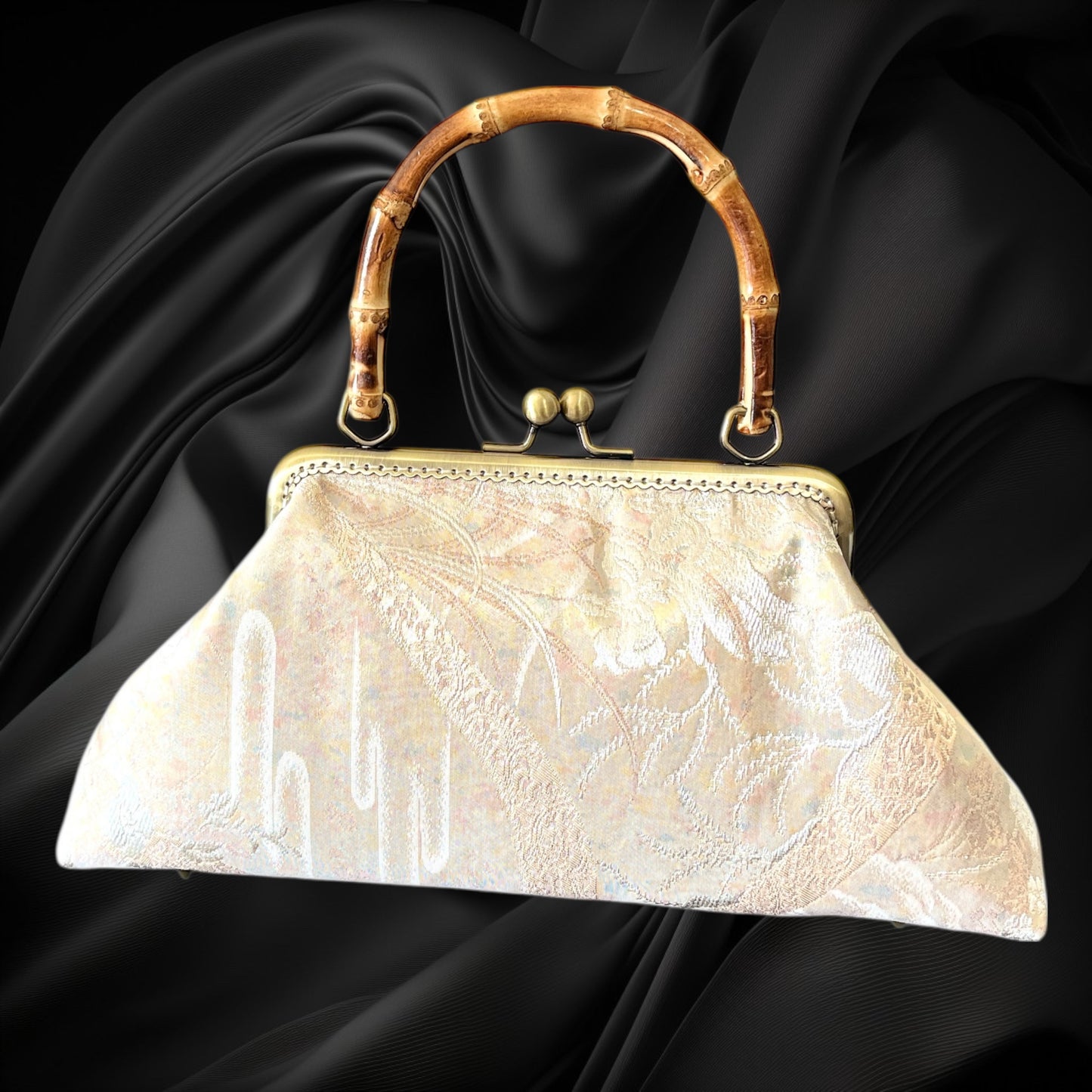 着物リメイクバンブーバッグ [No.1668]