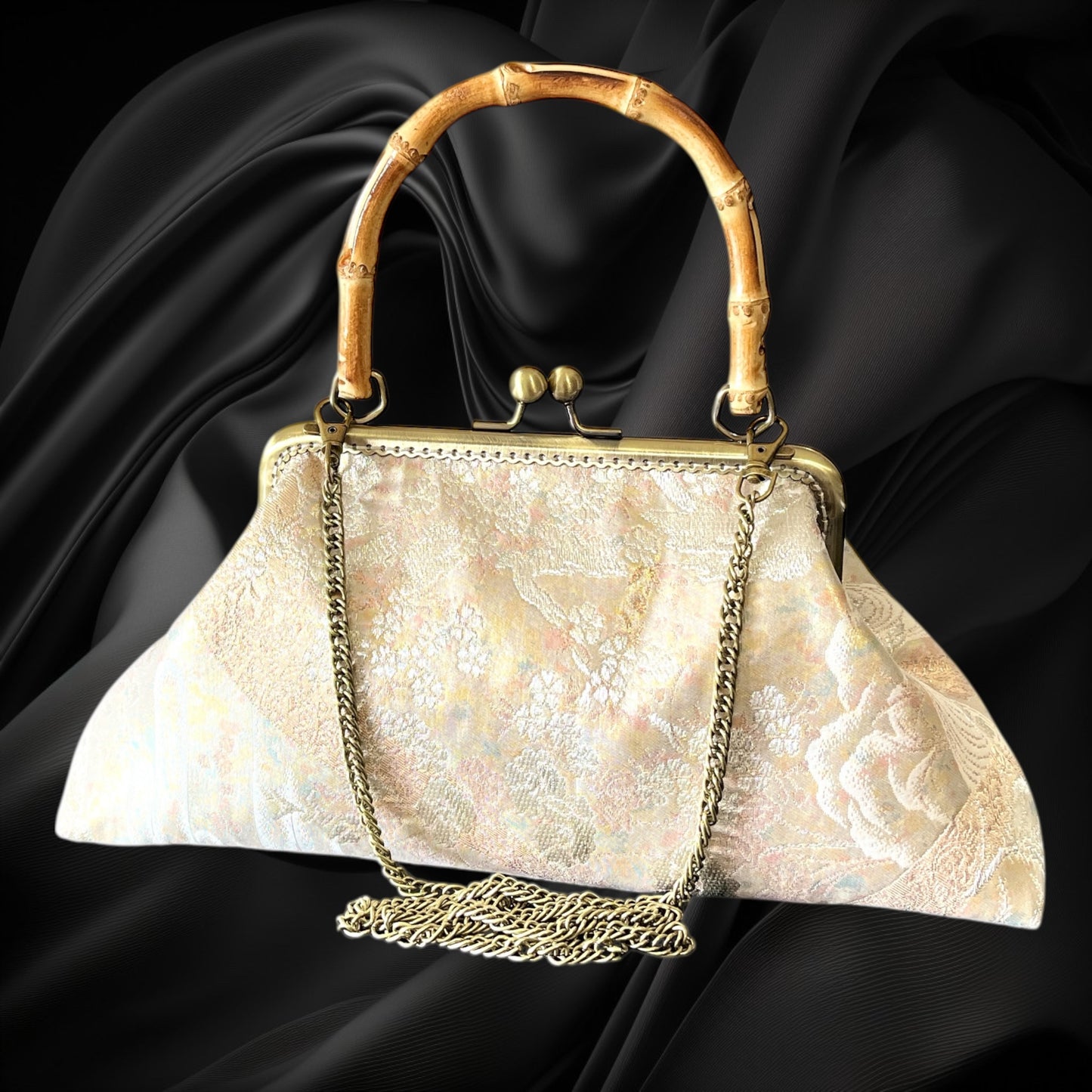 着物リメイクバンブーバッグ [No.1668]