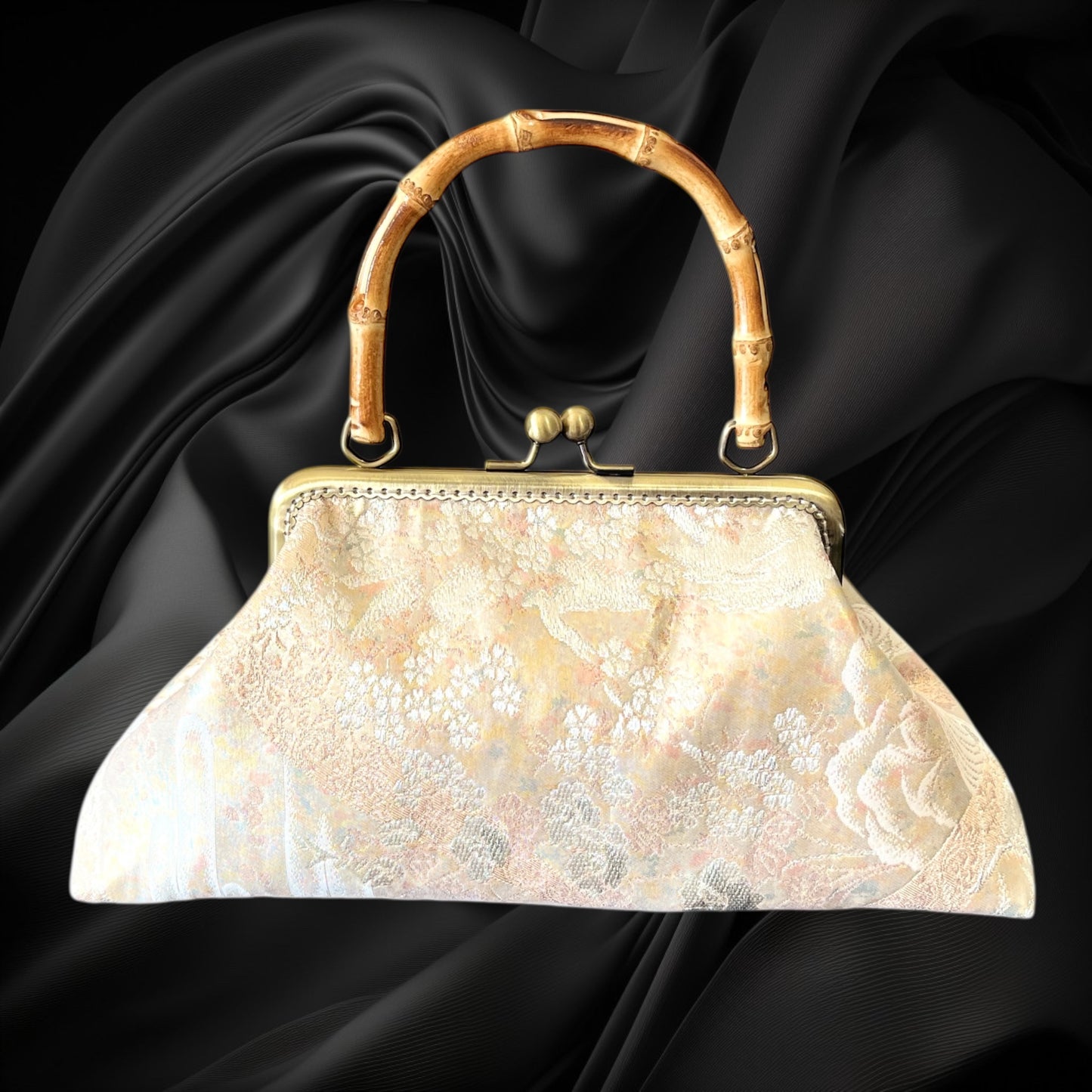 着物リメイクバンブーバッグ [No.1668]