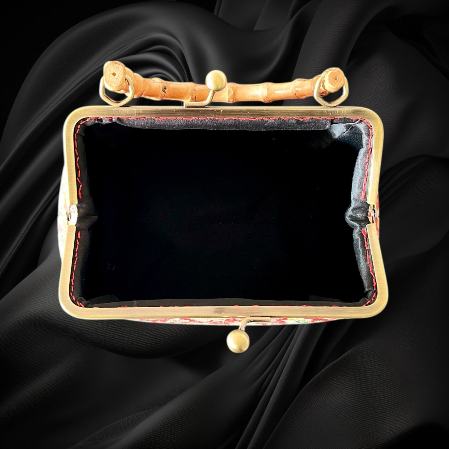 着物リメイクバンブーバッグ [No.1667]