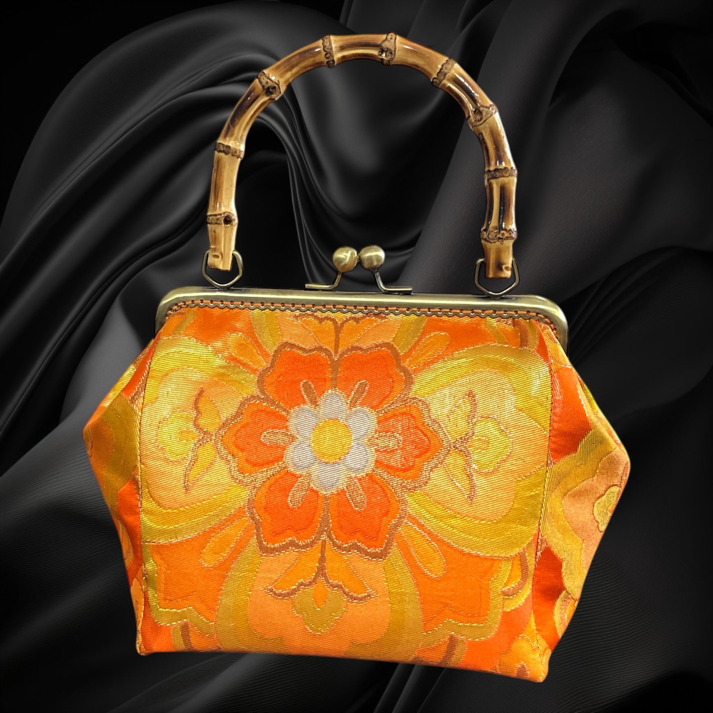 着物リメイクバンブーバッグ [No.1741]