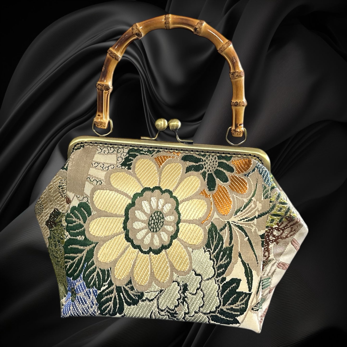 着物リメイクバンブーバッグ [No.1740]