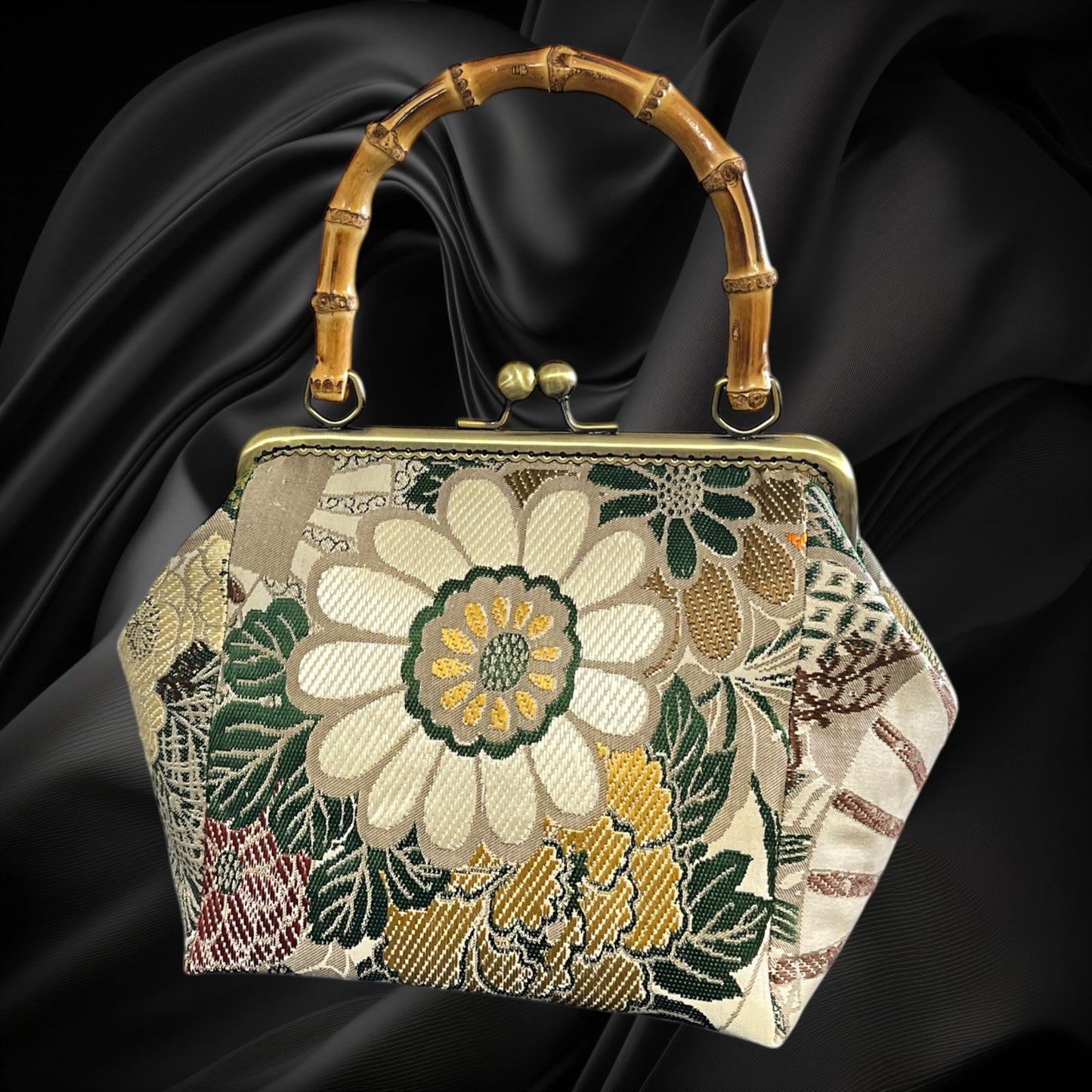 着物リメイクバンブーバッグ [No.1740]