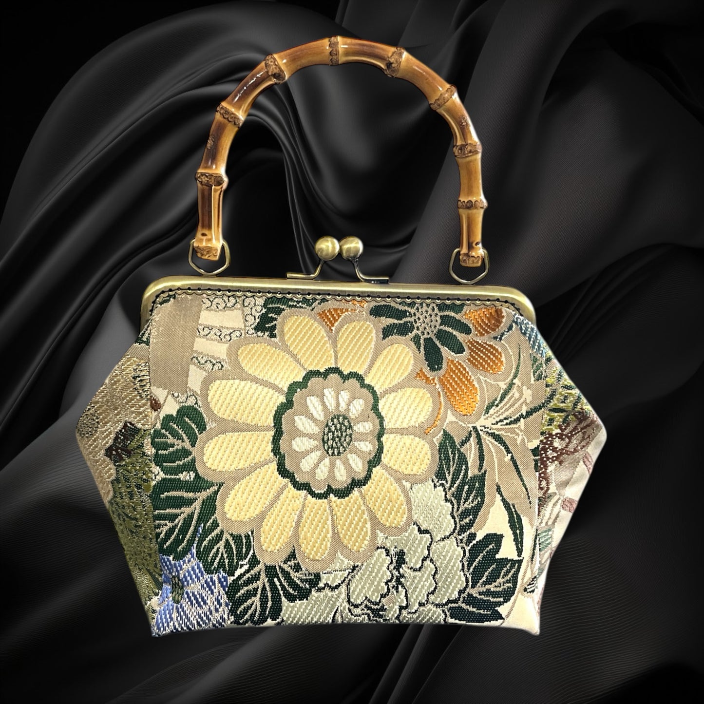 着物リメイクバンブーバッグ [No.1740]