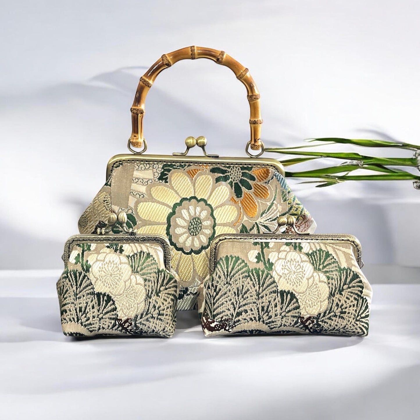 着物リメイクバンブーバッグ [No.1740]