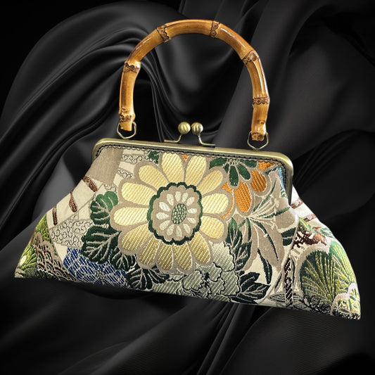 着物リメイクバンブーバッグ [No.1738]