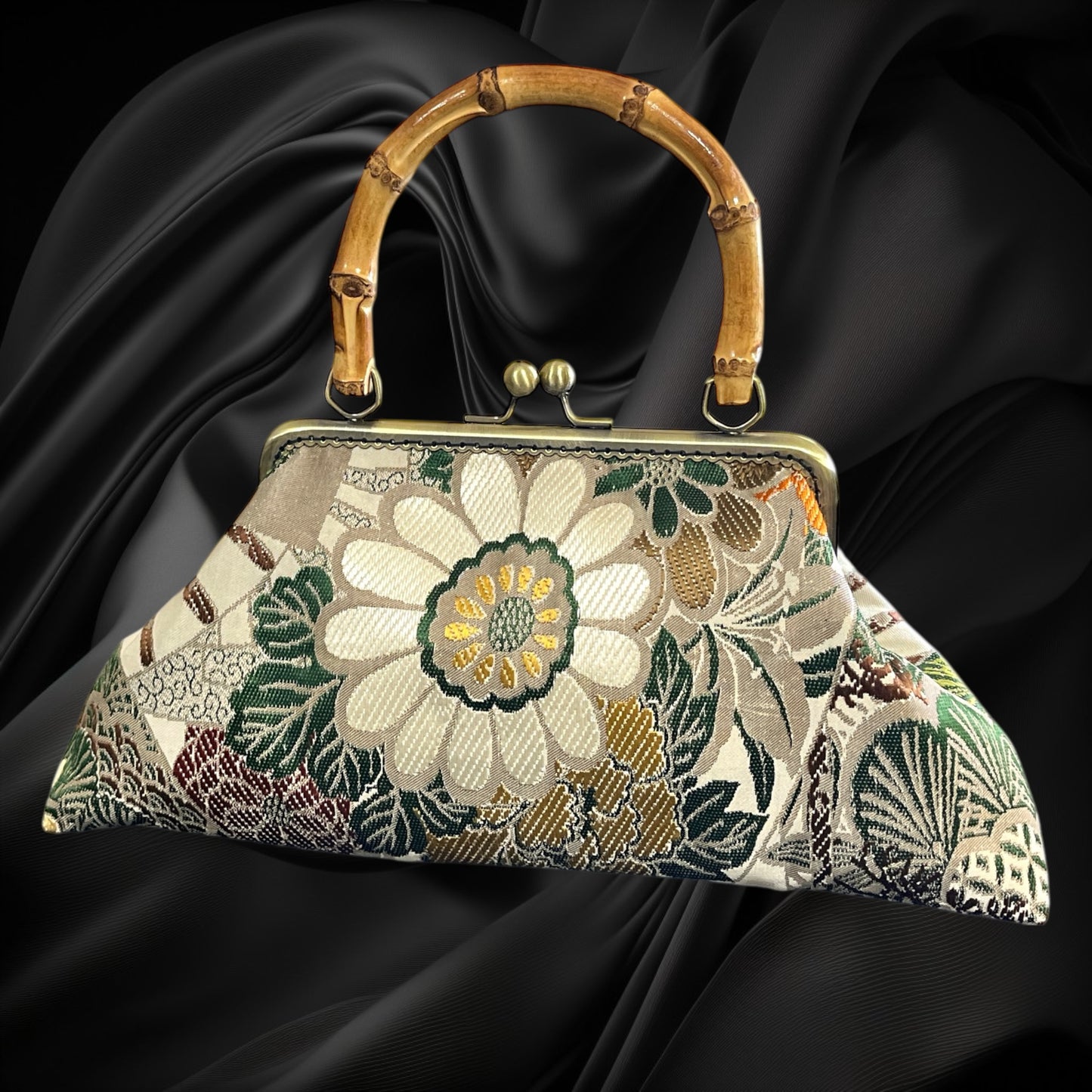 着物リメイクバンブーバッグ [No.1738]