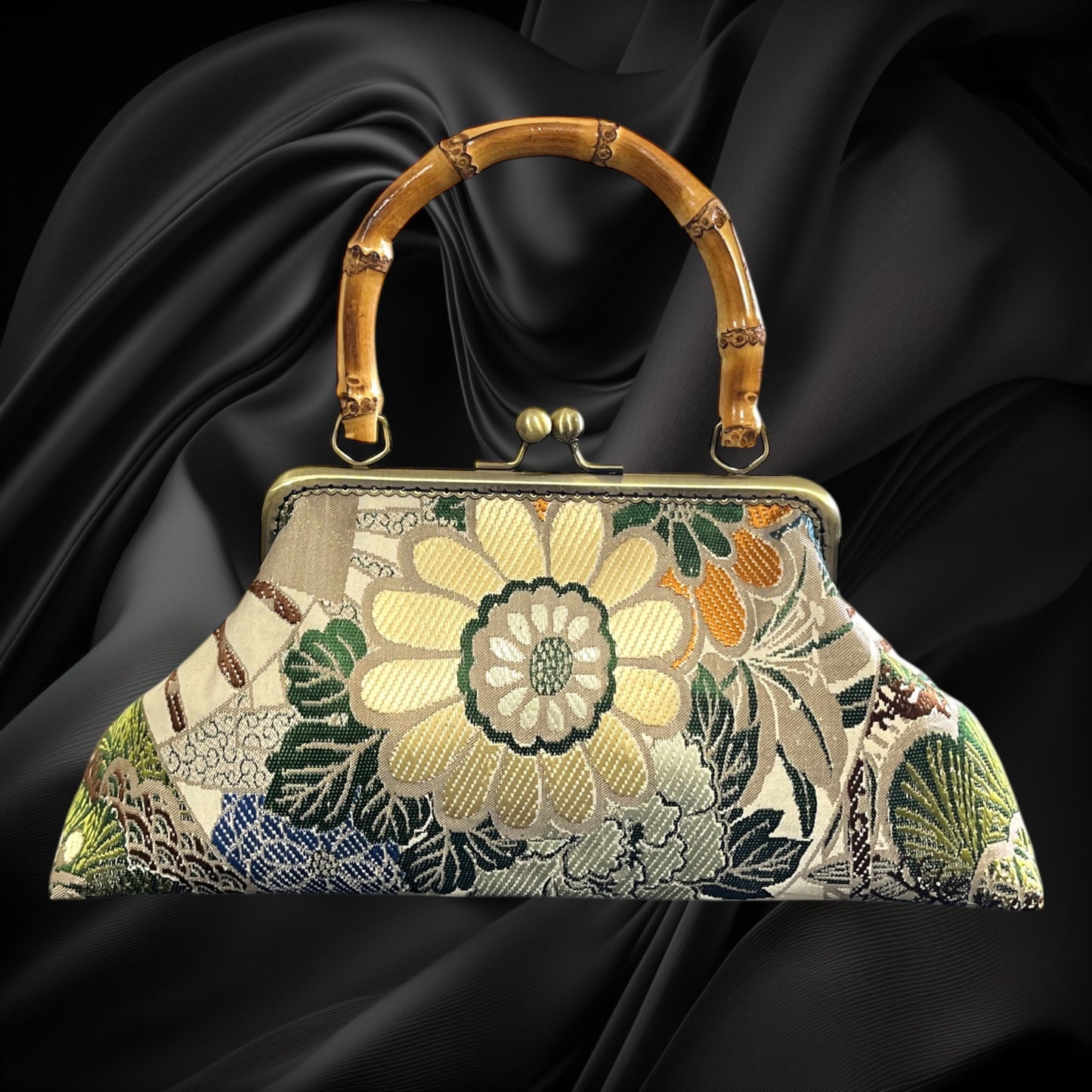 着物リメイクバンブーバッグ [No.1738]