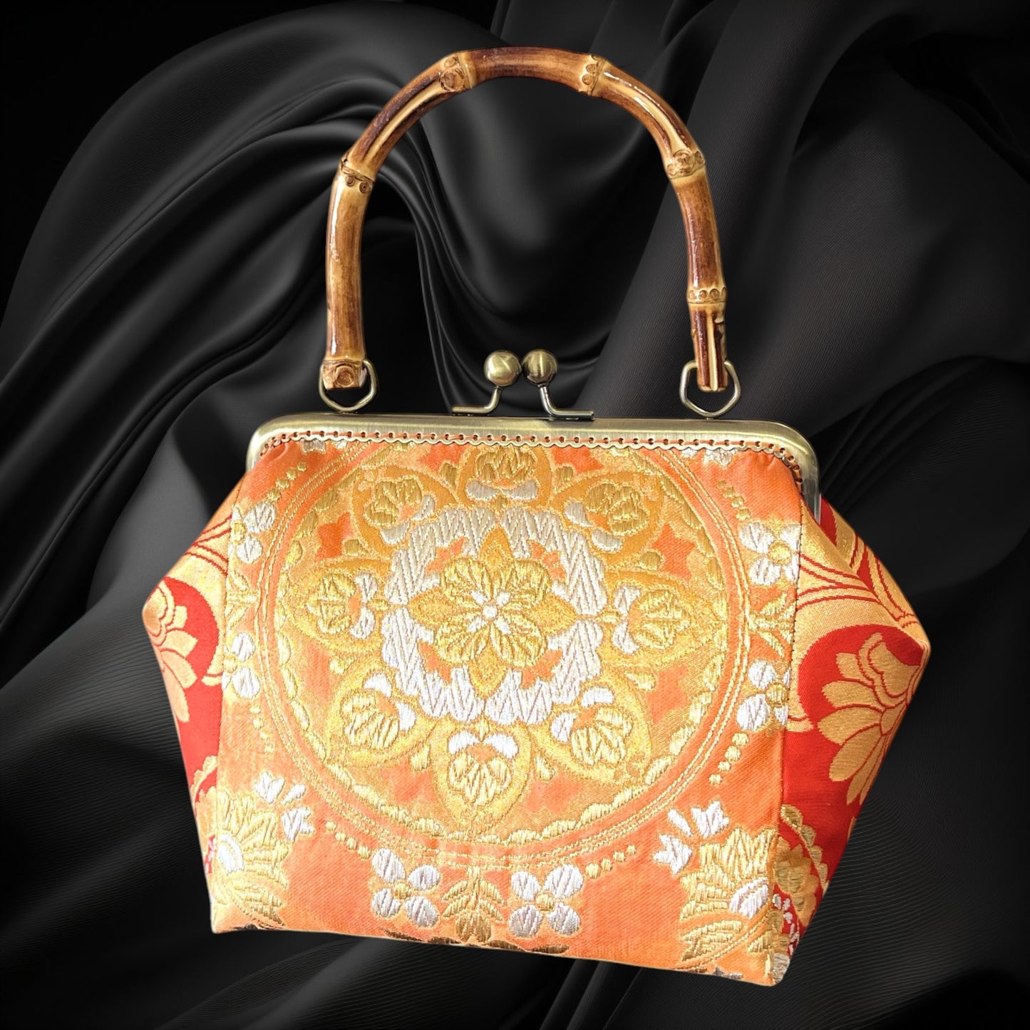 着物リメイクバンブーバッグ [No.1845]