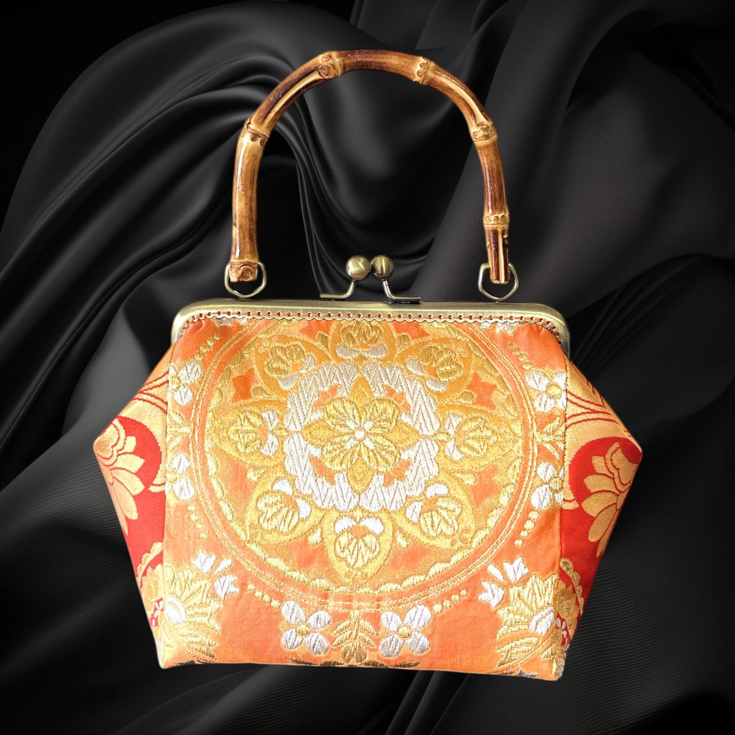 着物リメイクバンブーバッグ [No.1845]