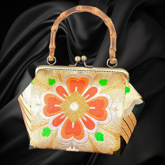 着物リメイクバンブーバッグ [No.1858]