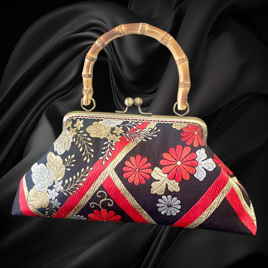 着物リメイクバンブーバッグ [No.1857]