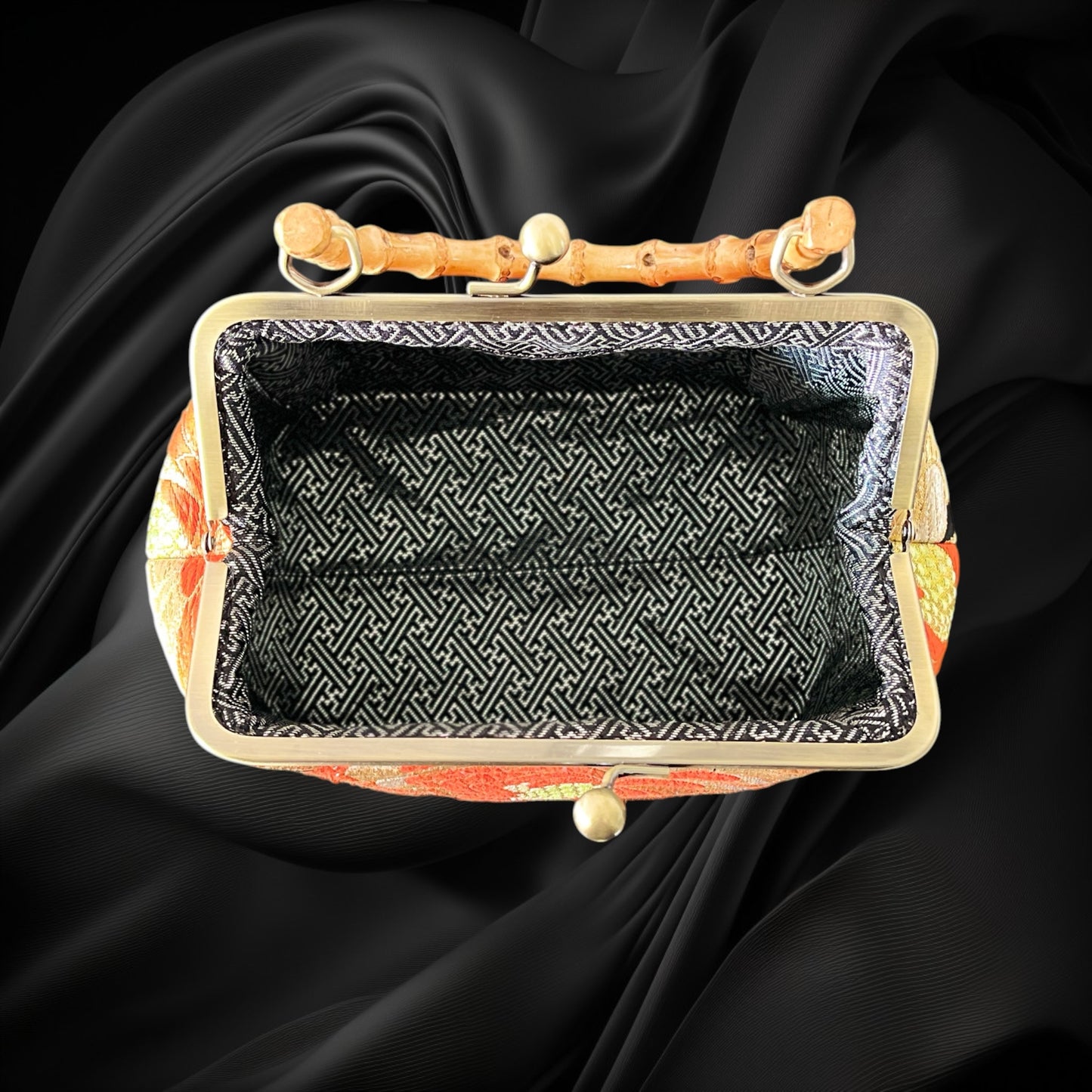 着物リメイクバンブーバッグ [No.1888]