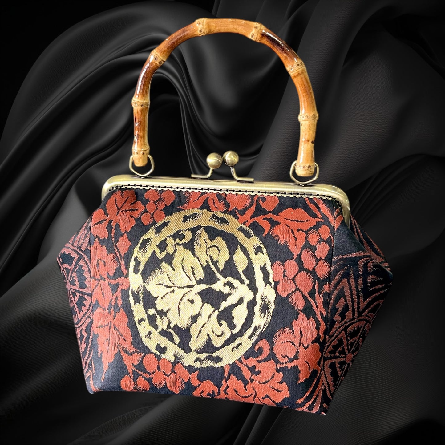 着物リメイクバンブーバッグ [No.1887]