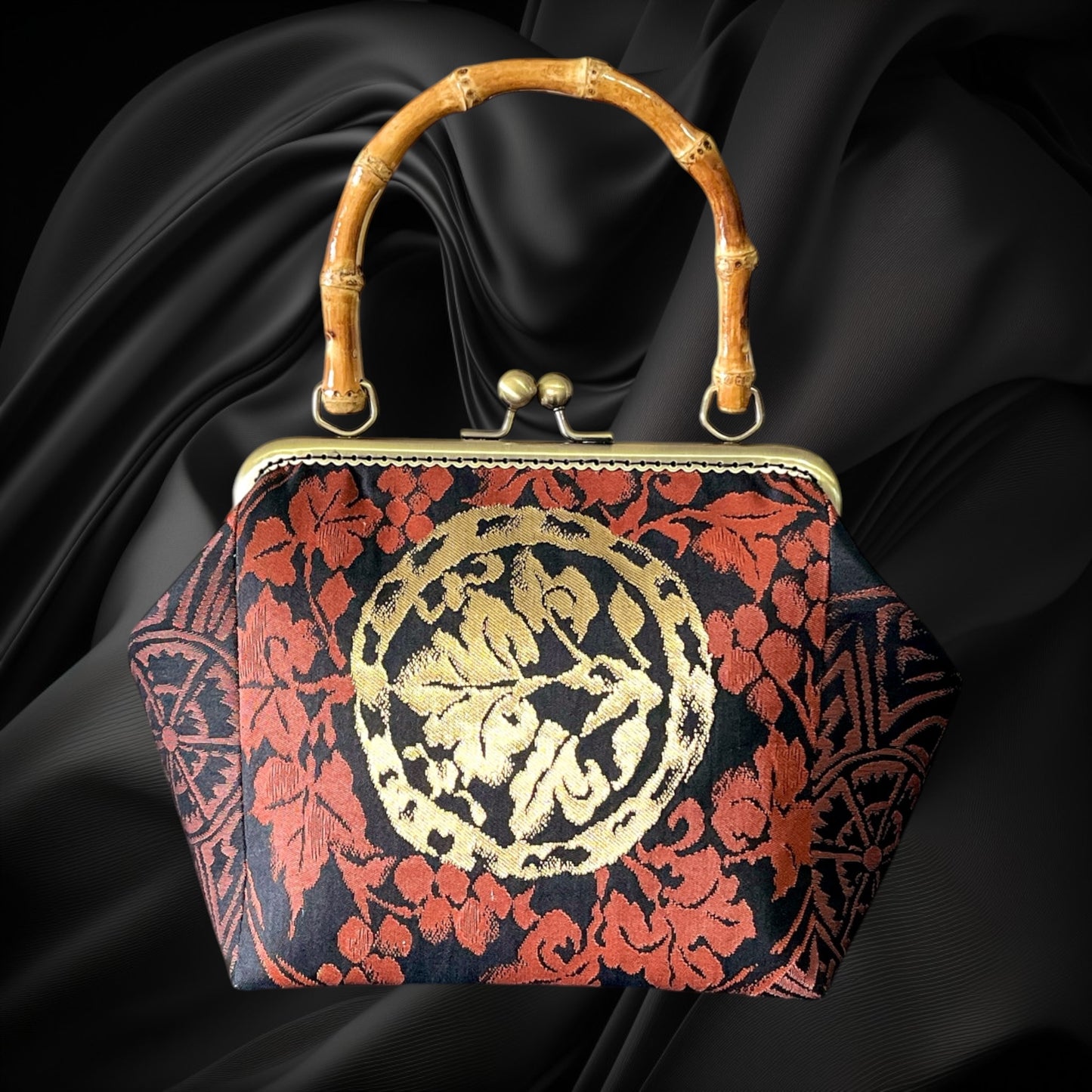 着物リメイクバンブーバッグ [No.1887]