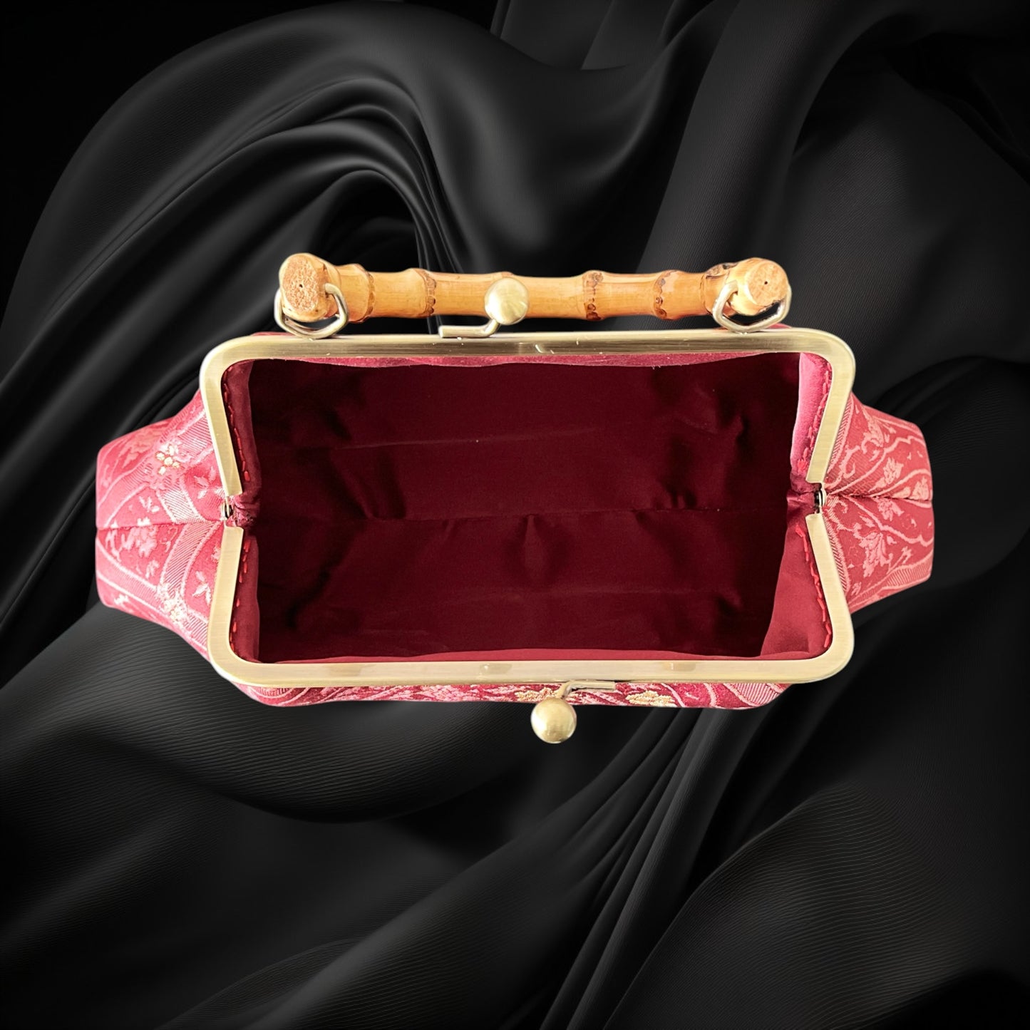 着物リメイクバンブーバッグ [No.1883]