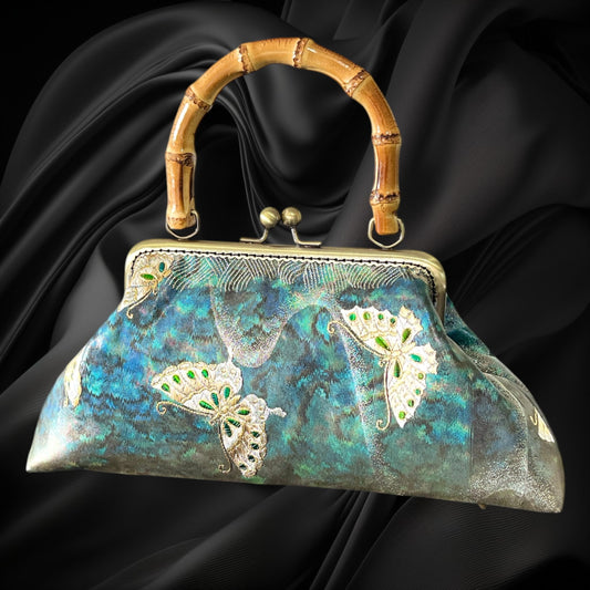 着物リメイクバンブーバッグ [No.1884]