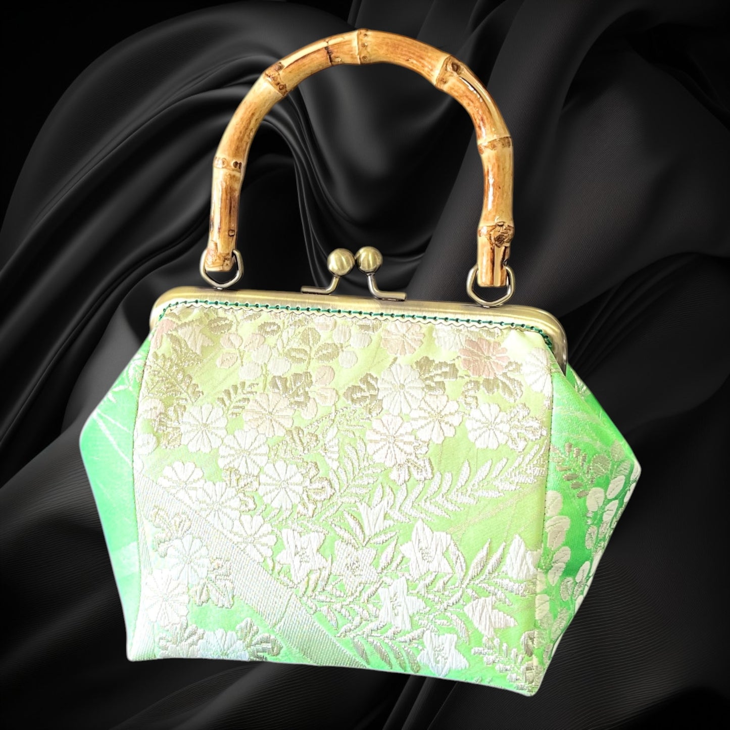 着物リメイクバンブーバッグ [No.1905]