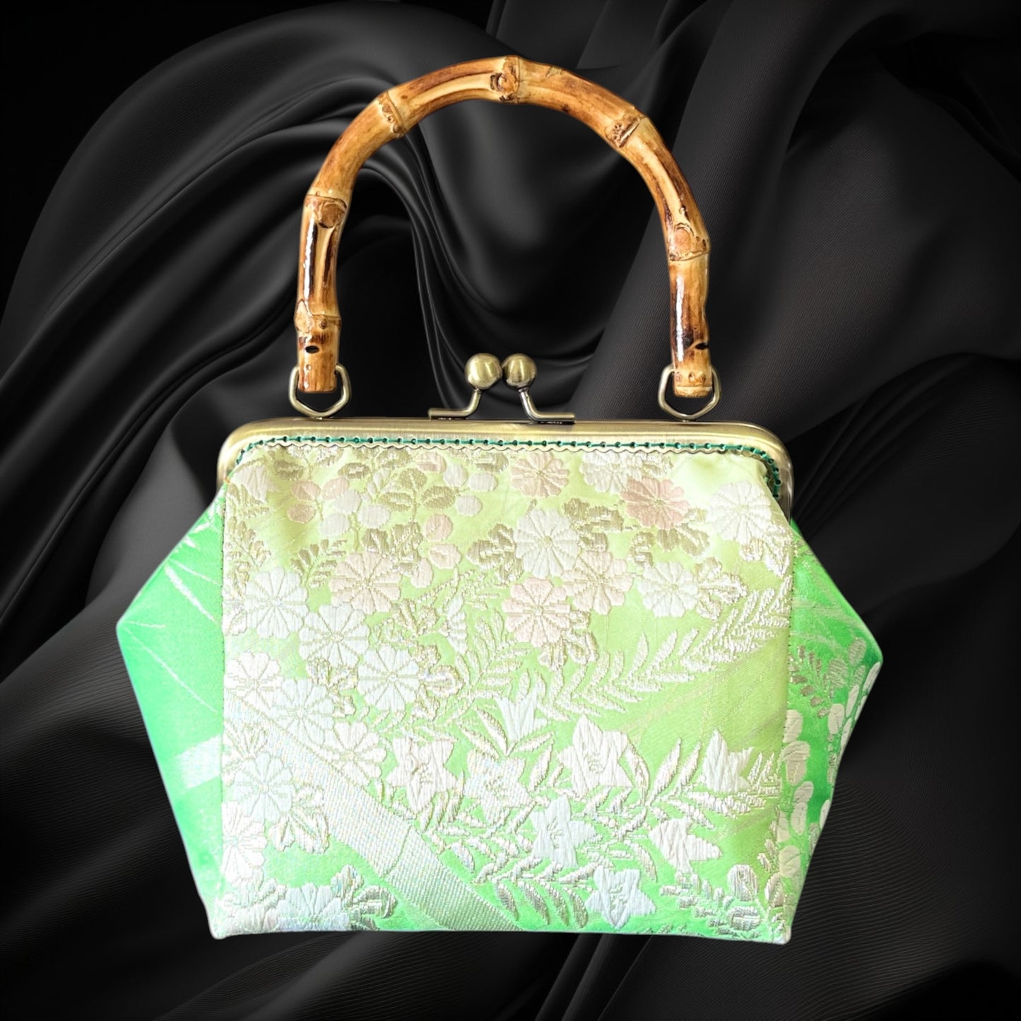 着物リメイクバンブーバッグ [No.1905]